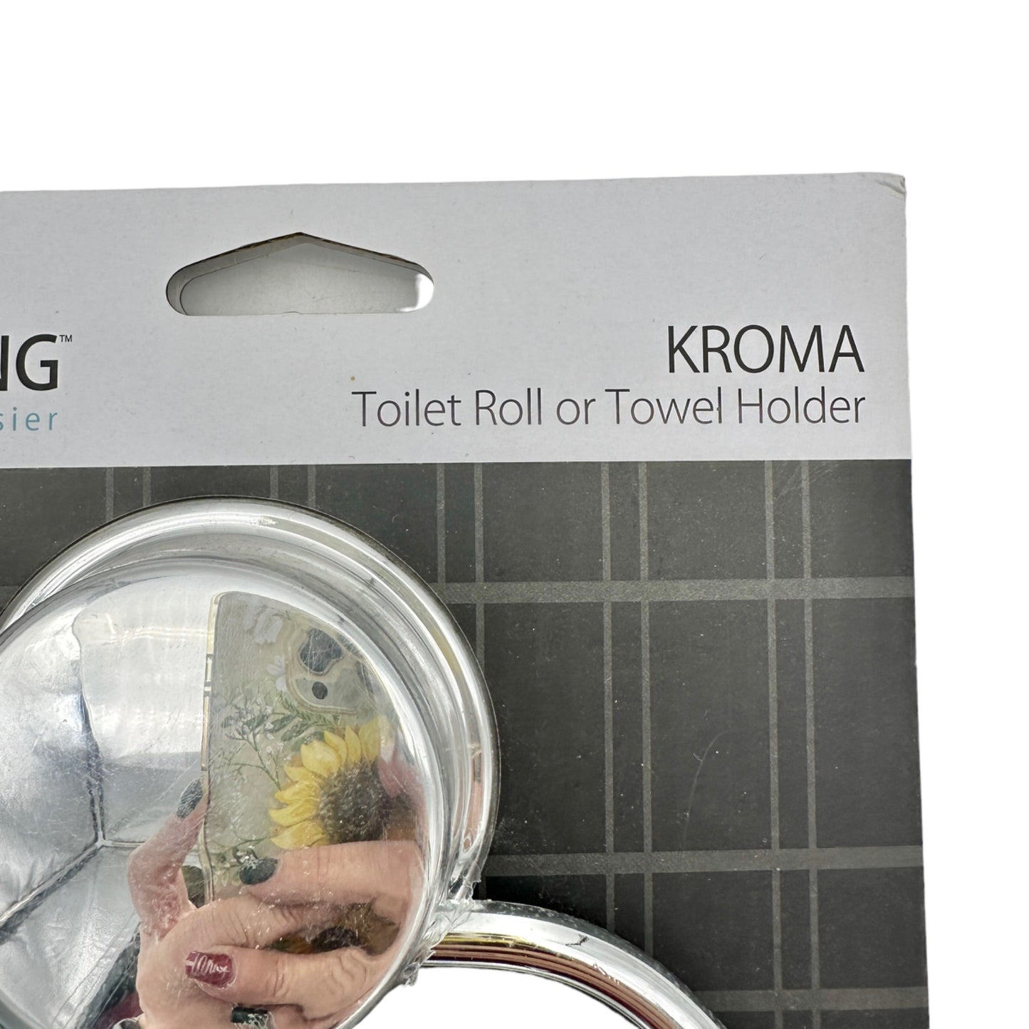 Better Living Kroma Toilet Roll or Towel Holder Stick N Lock Plus NIP