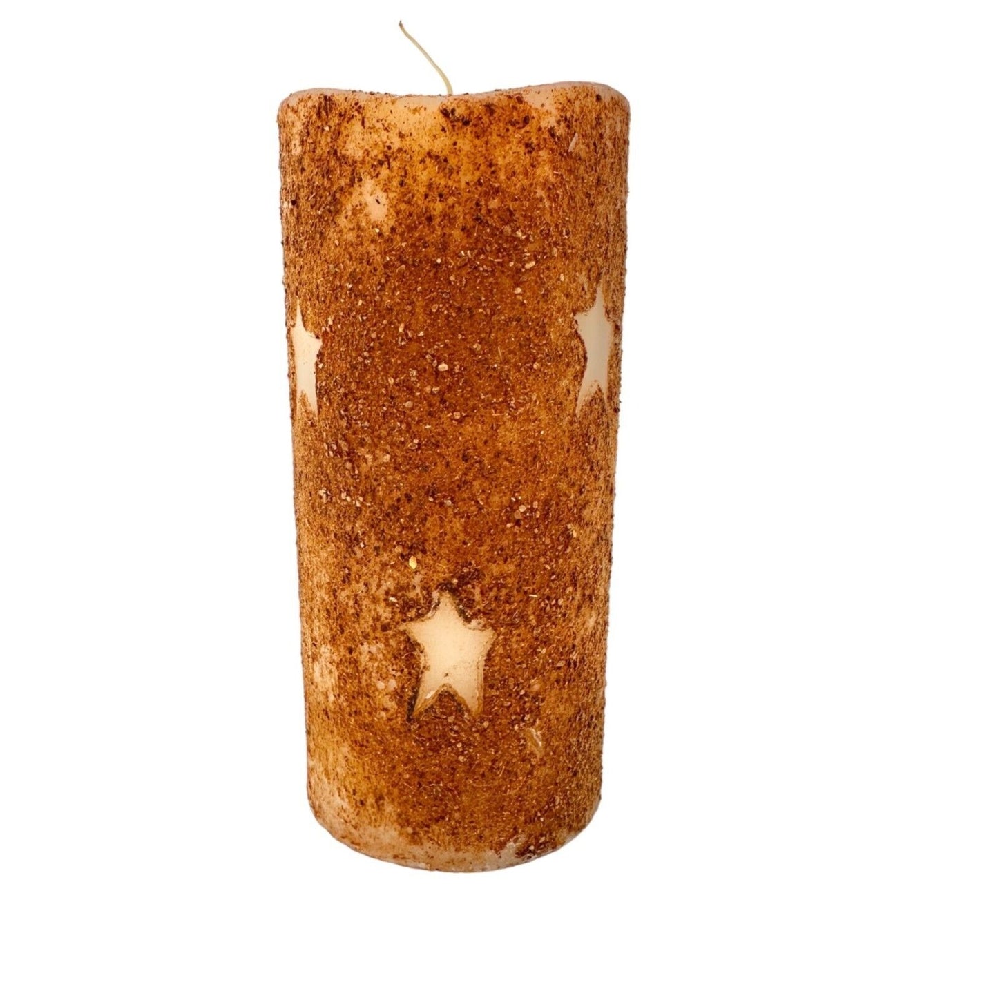 Primitive Rustic Electric Candle with 4 Sprays of Rustic Stems (batteries not in