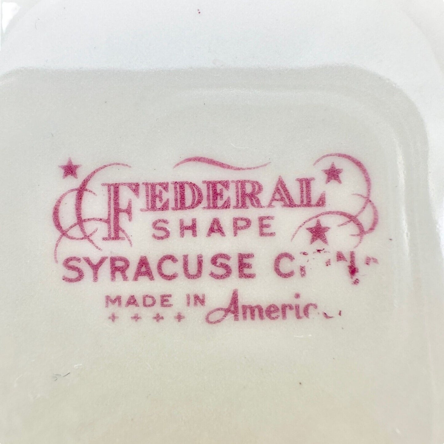 Federal Shape Syracuse China Cup and Saucer 6 inch Cream Flowers Gold Trim