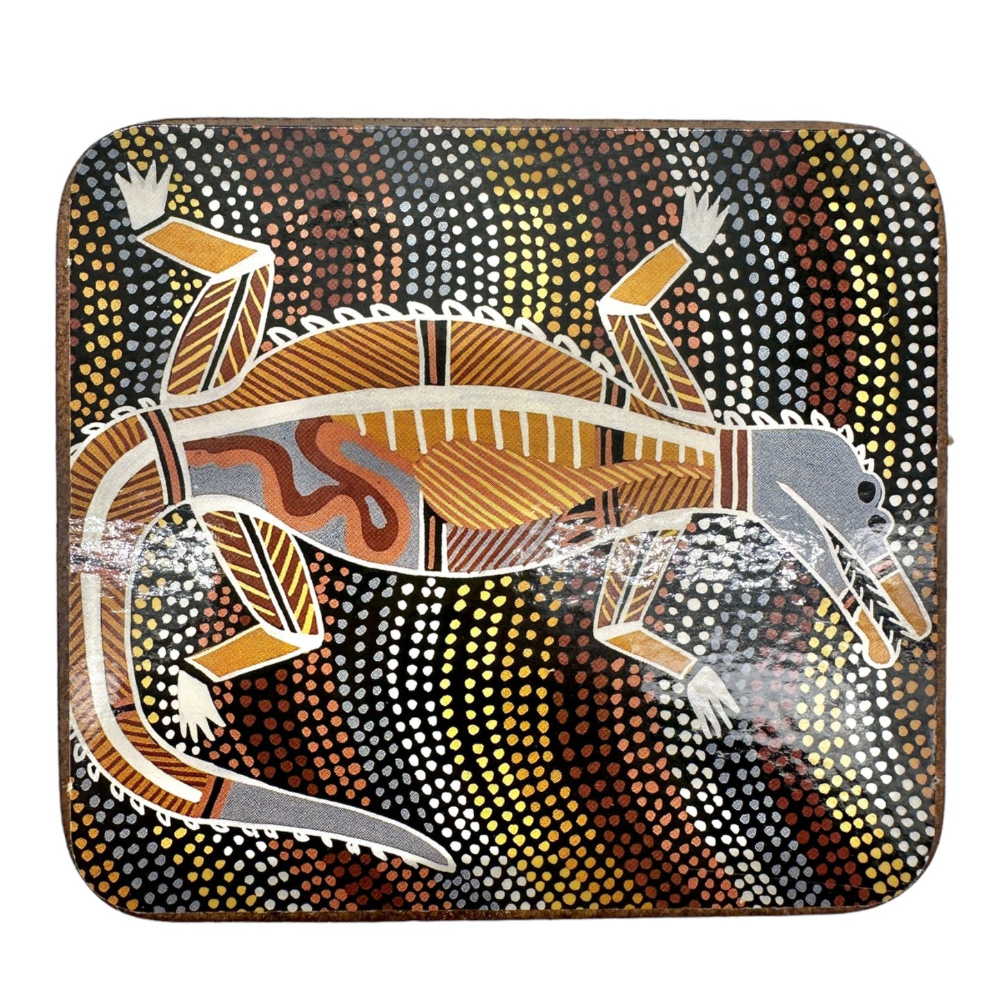 The Australian Collection Box of 6 Coasters Kangaroo Crocodile Turtle