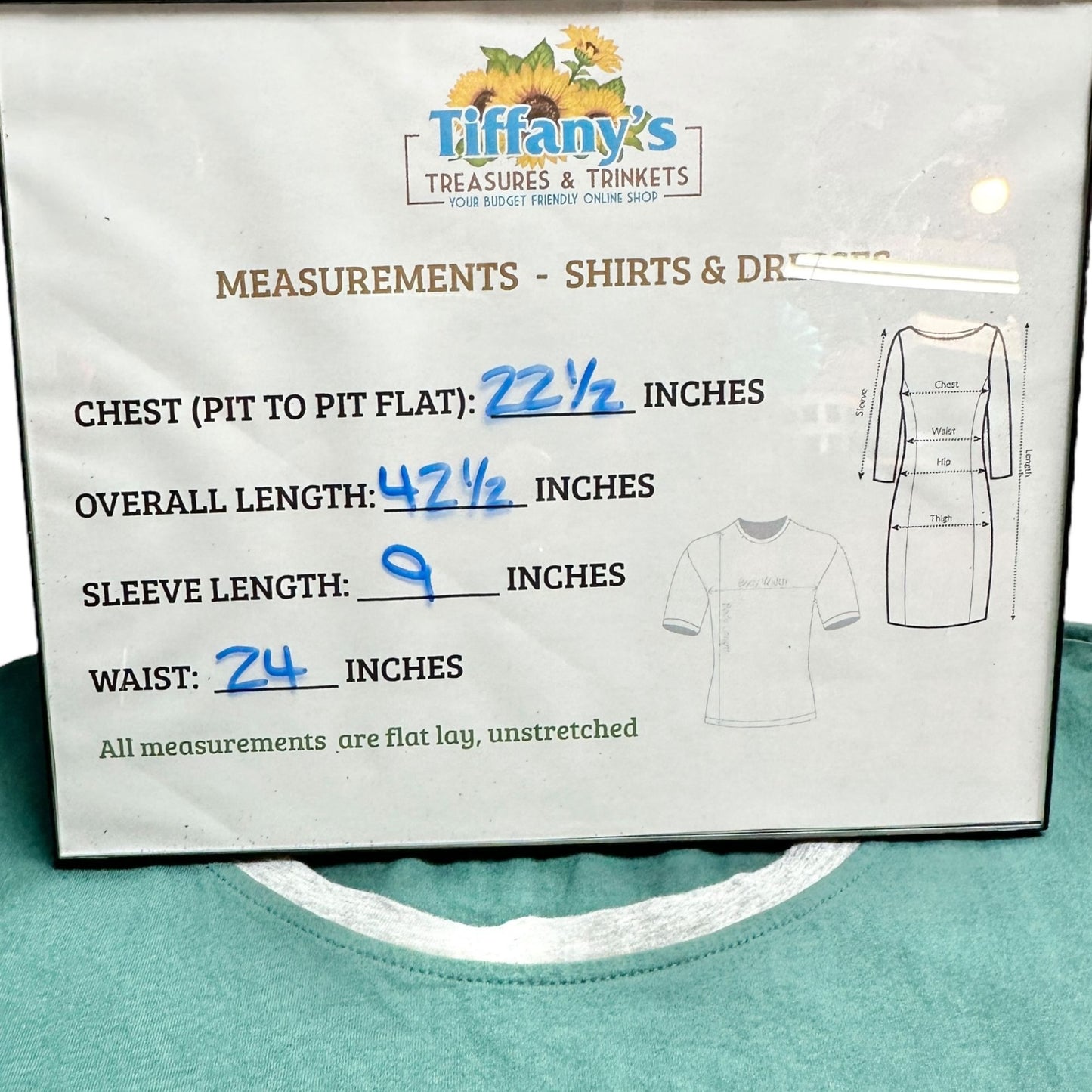 Roolee Nursing Dress Womens Size 3XL Green Pink SS Cotton Side Zippers Access