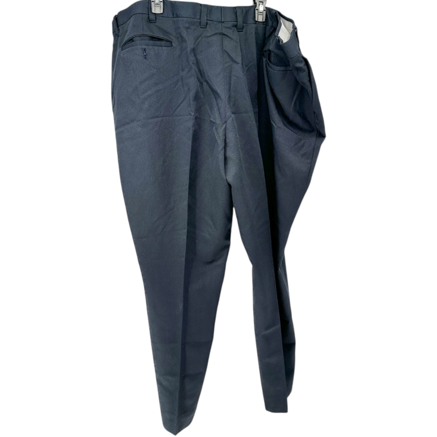 Harbor Bay Mens Dress Pants 56/30 Navy Blue Polyester Classic Fit Flat Front