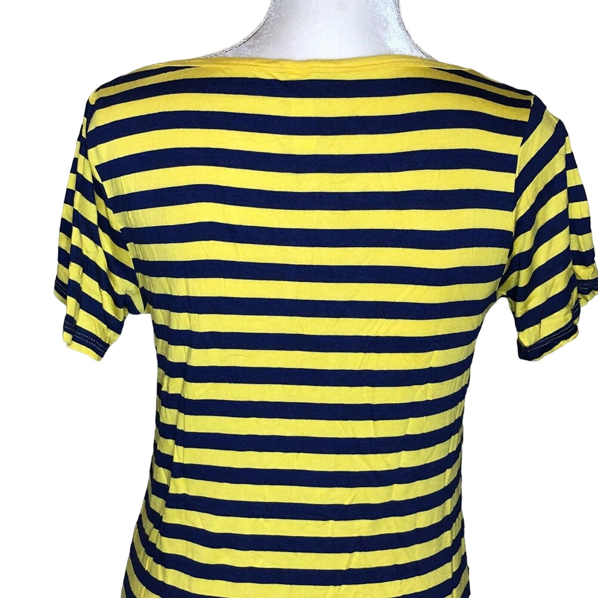 LuLaRoe Classic T Women's Extra Small Top Blue and Yellow Stripes NWT