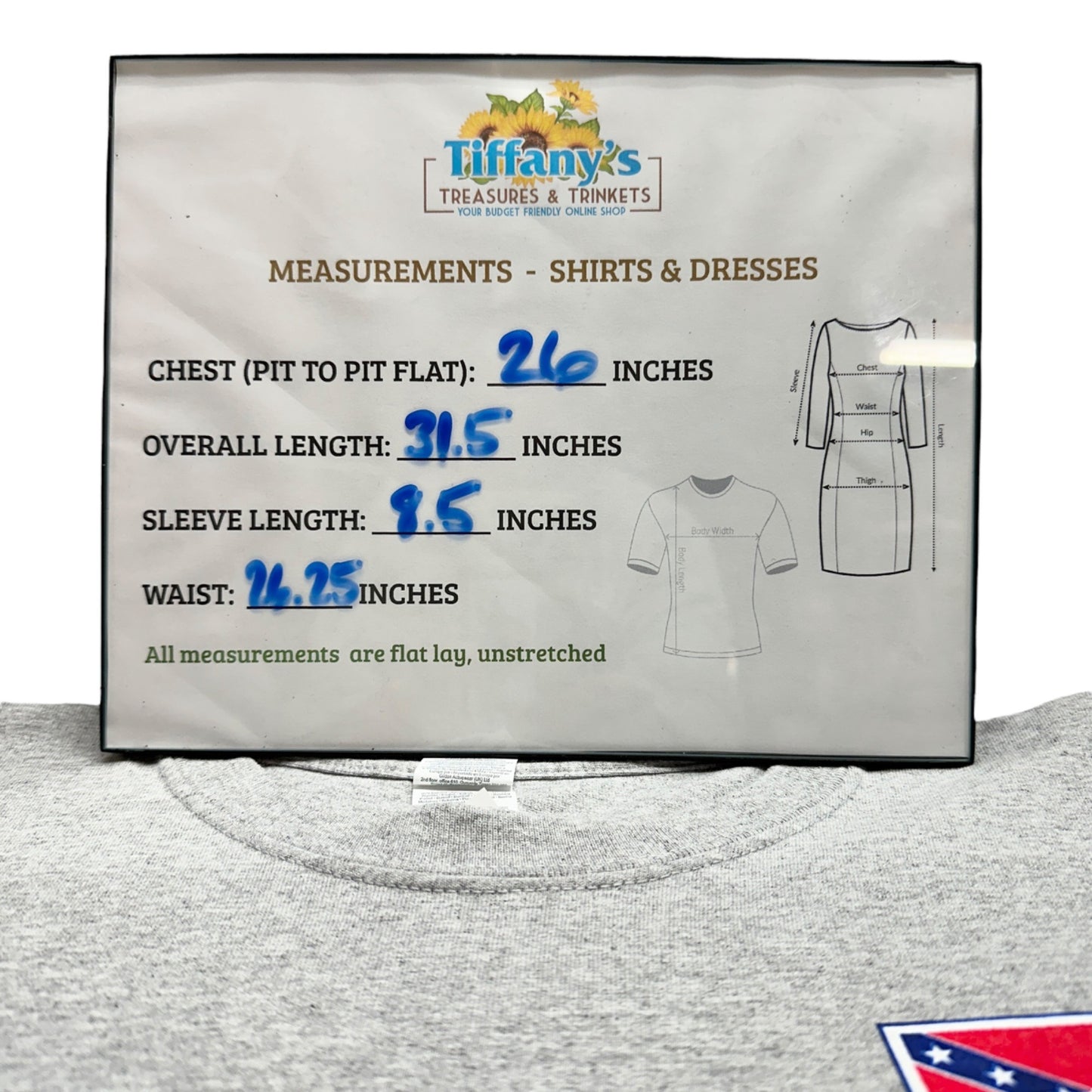 Gildan T-Shirt Unisex 2XL Gray Dixieland The South Starts Here New Church VA