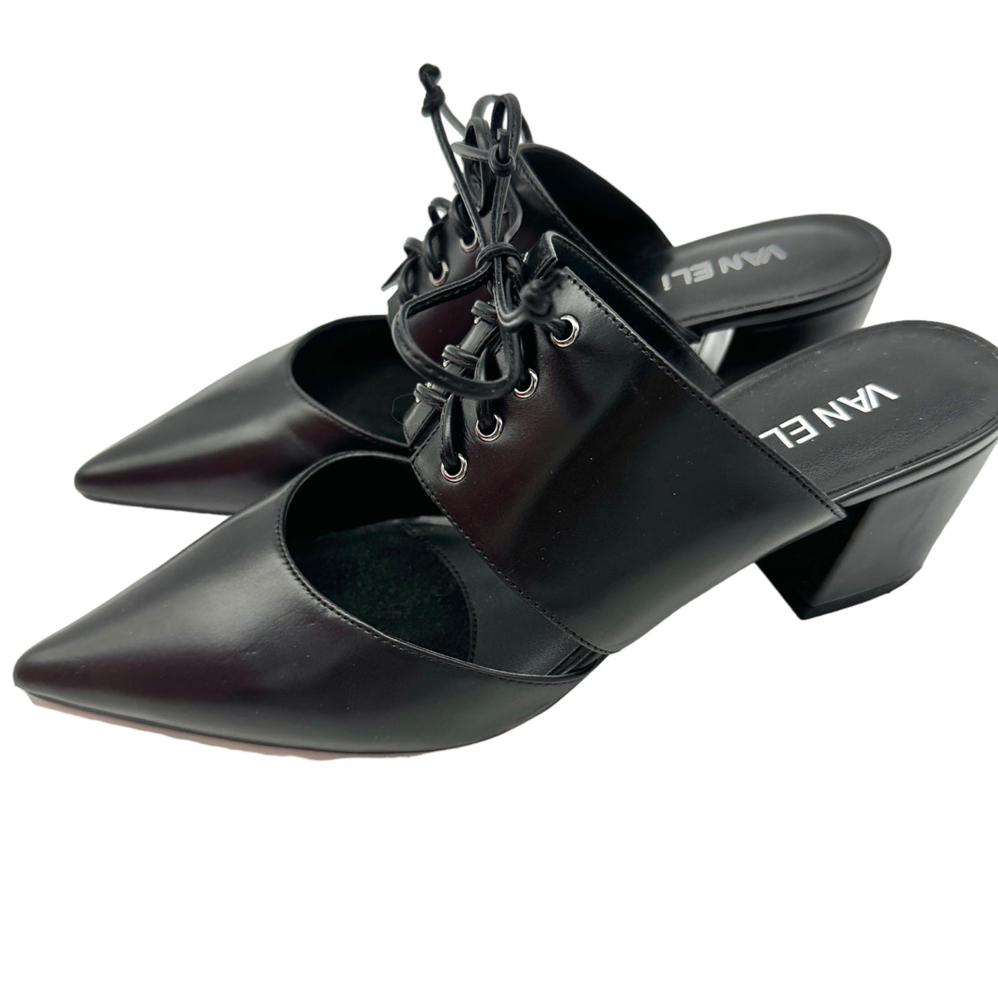 VANELi Kinnon 8.5M Black Calf Womens Slide On Shoes Pointed Toe in Box