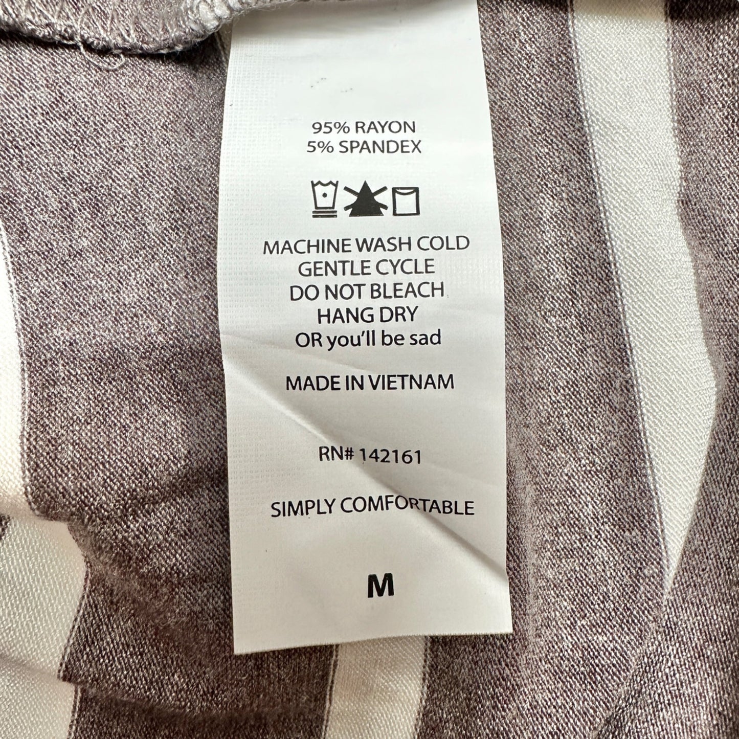 LuLaRoe Retired Julia Dress M Heathered Brown and White Striped SS Form Fit NWT