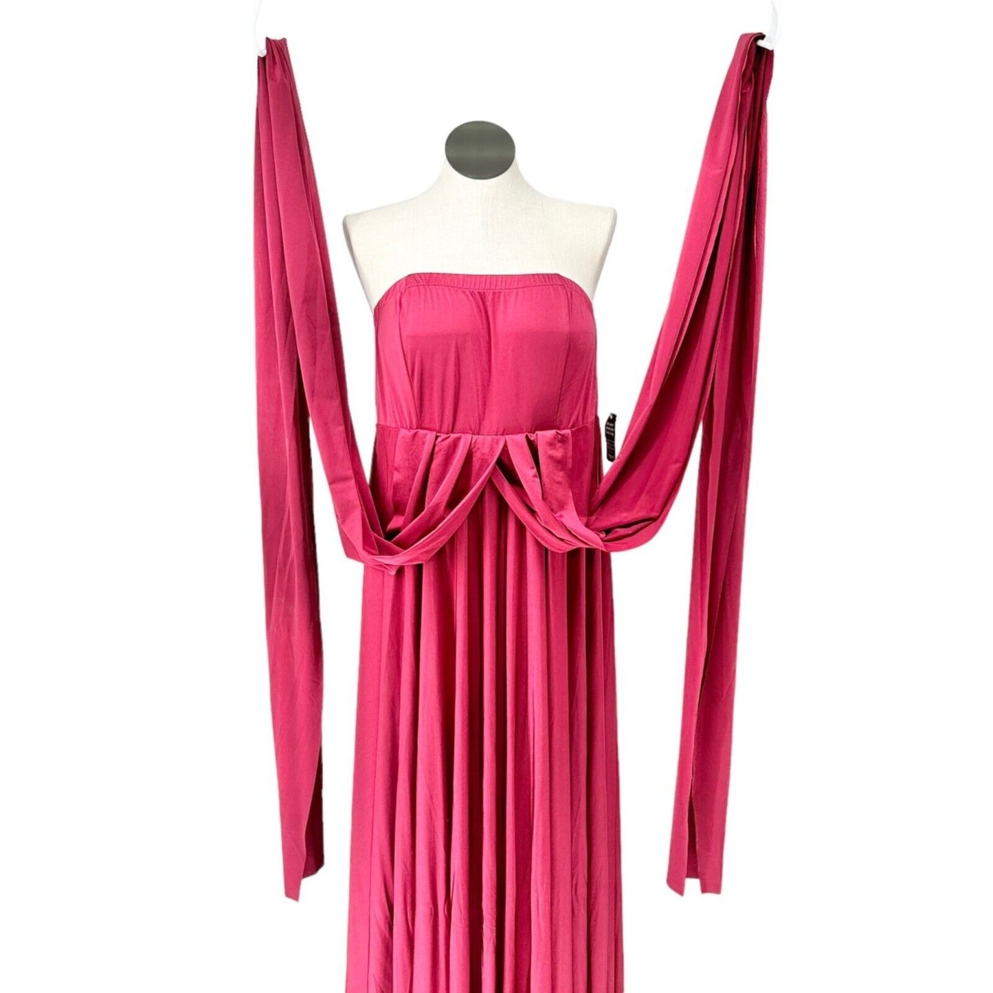 Torrid Size 2 Convertible Maxi Dress Red Sleeveless Tube Top