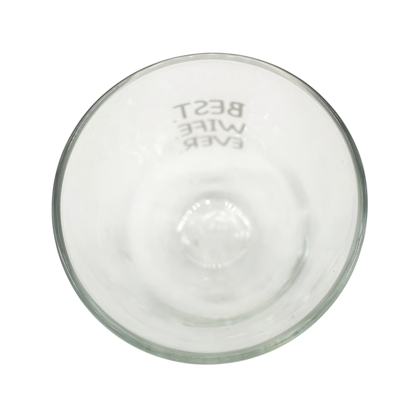 Best Wife Ever Engraved Stemless Wine Glass 6 oz Capacity Clear NIB