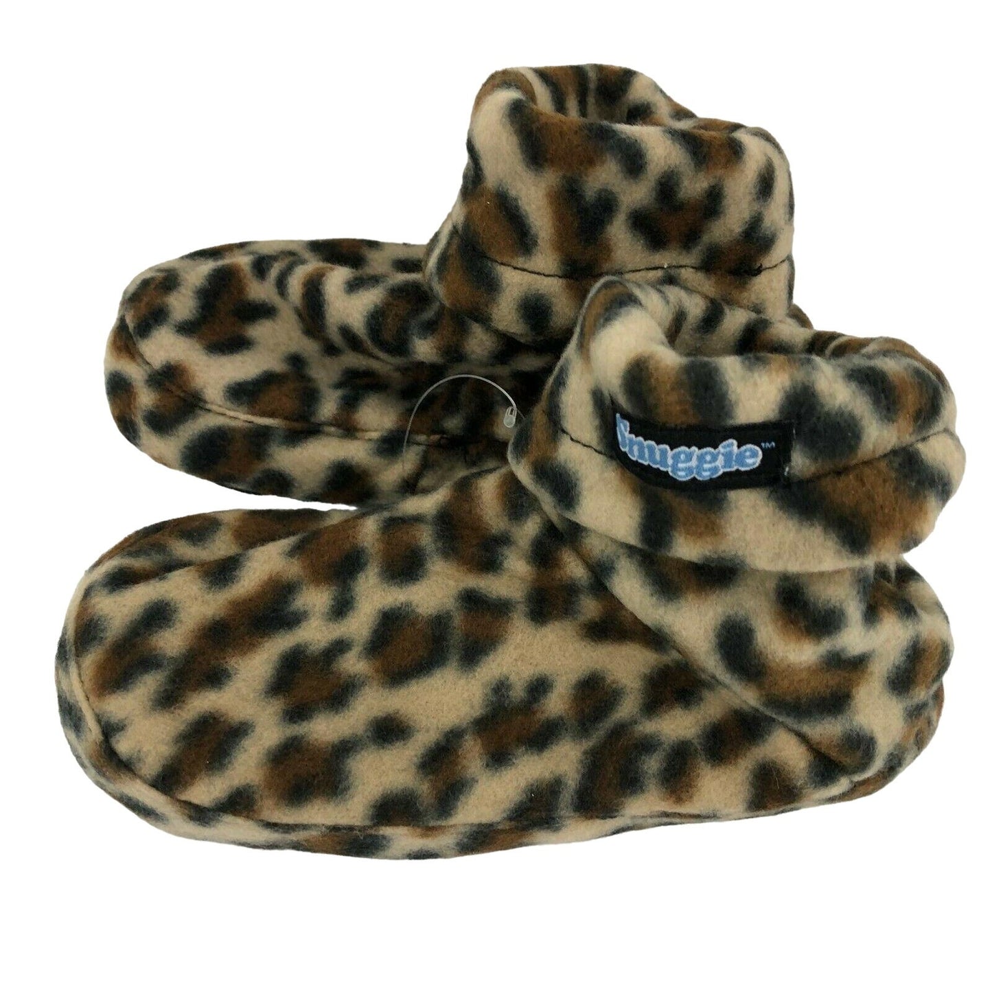 Snuggie Leopard Print Fleece Slippers M 13-1 Soft Cozy Indoor Footwear Plush