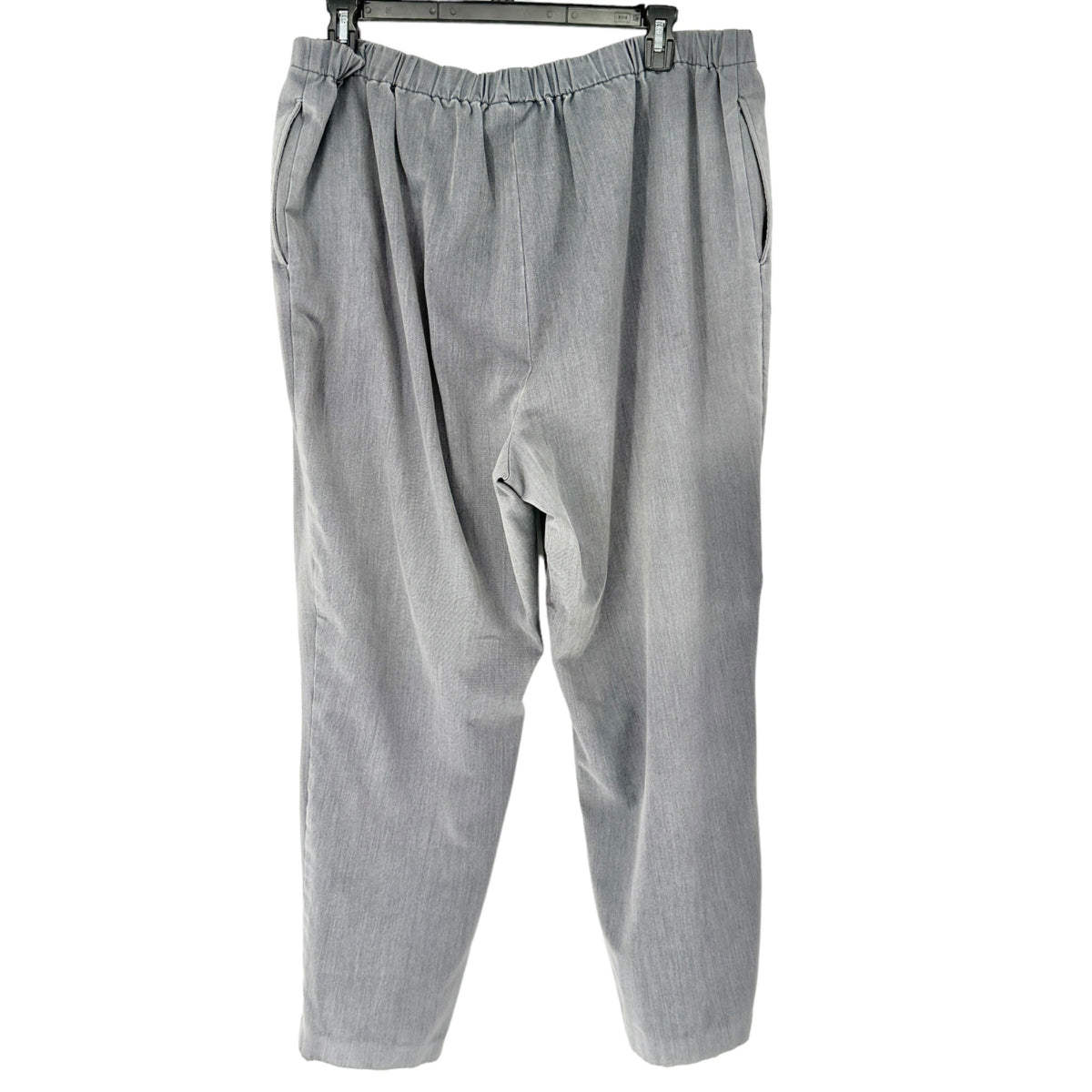 Silhouettes Pants Womens 2XT Gray Side Pockets Elastic Waist