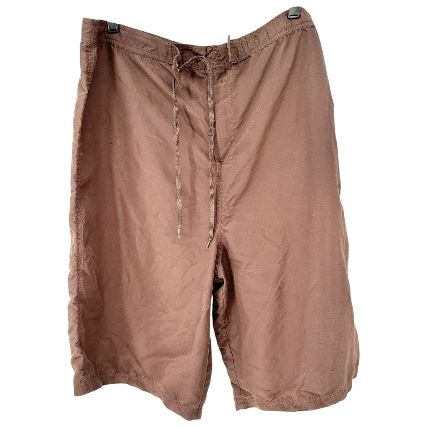 Chadwicks Bermuda Swim Shorts Womens Size 18 Brown Long Polyester Drawstring