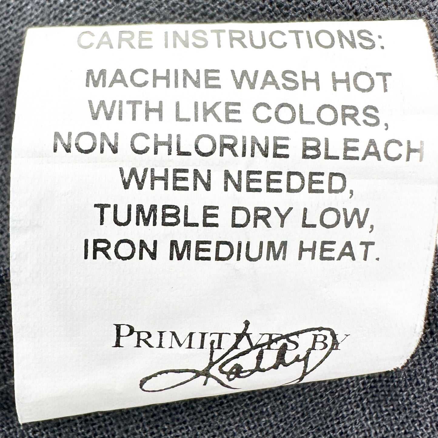 Primitives by Kathy Dish Towel 29 x 29 Black White Father NWT