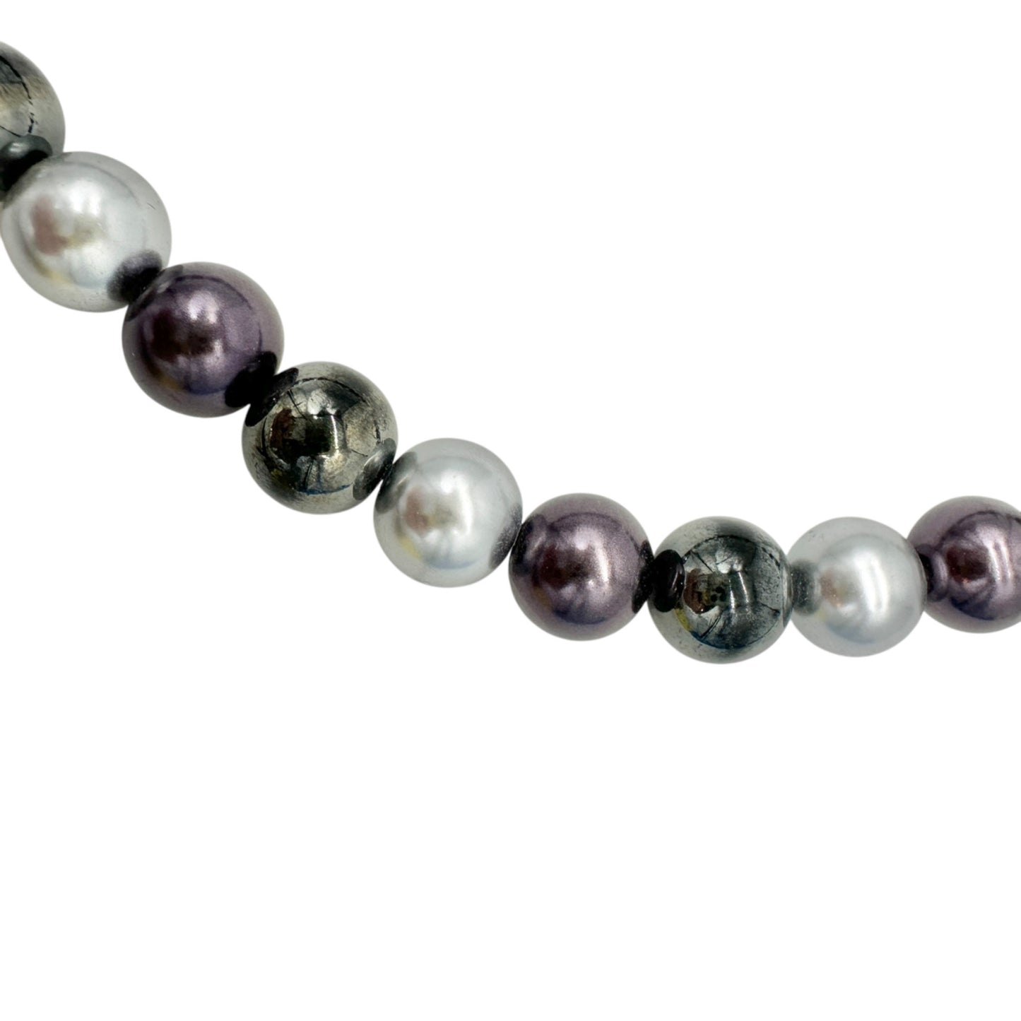 Premier Designs Multicolor Faux Pearl Necklace 14 inch Rhinestone Magnetic Clasp