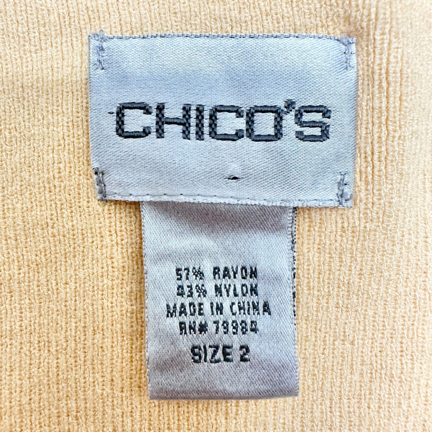 Chico's Sweater Womens US Size 12/L Butter Yellow Pullover Vneck LS (Chicos 2)