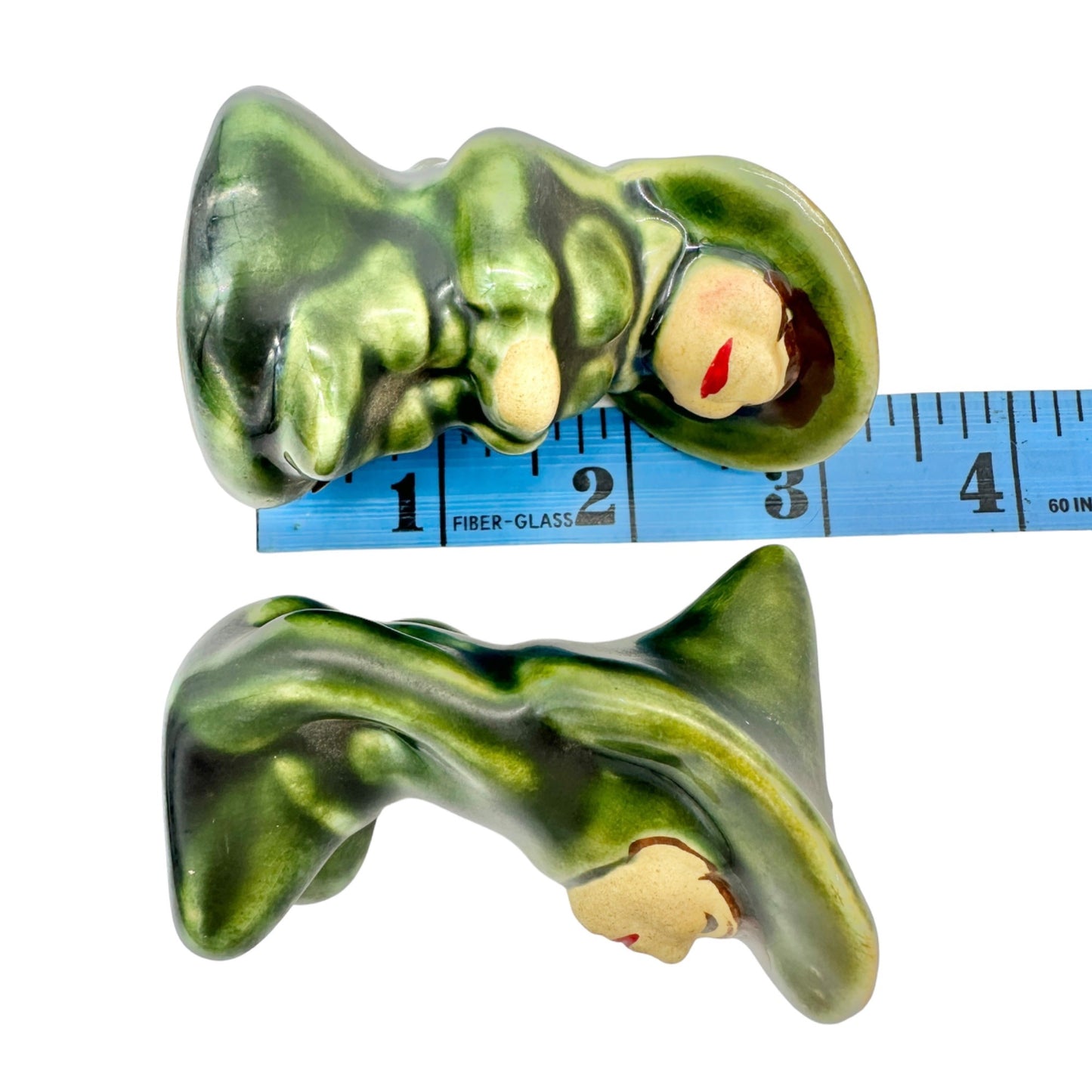 Elbee Art Vtg Salt & Pepper Shakers Set Pixie Elf Pottery Cleveland OH