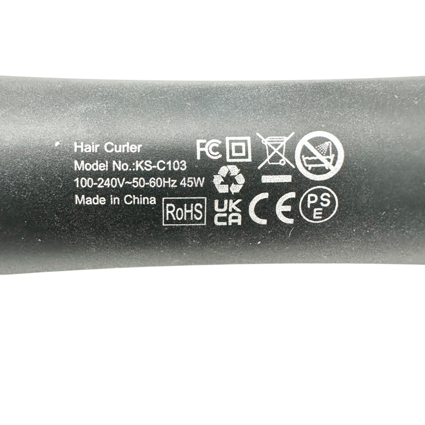 Electric Hair Curler Brush With Black and Rose Gold Barrel NEW no Box