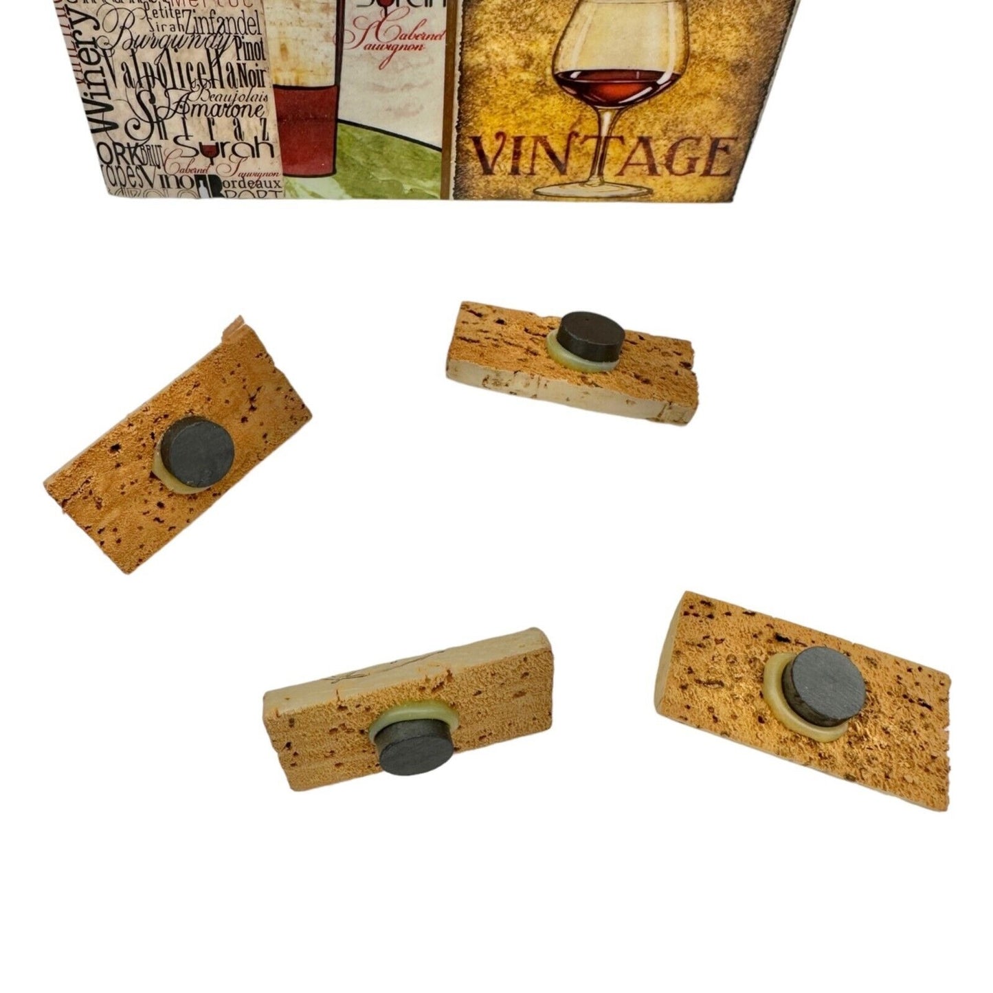 Magnetic Board Frame 5x7 Wine Theme with Cork Magnets
