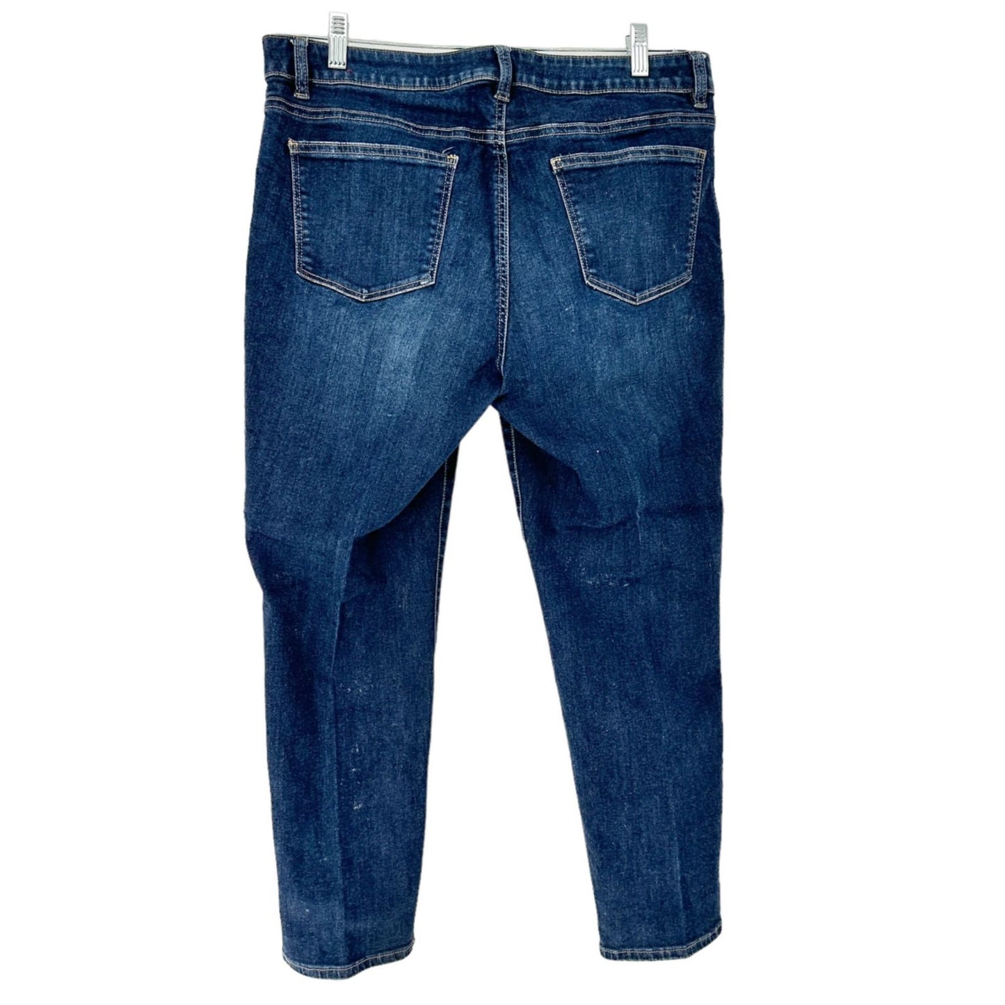 Talbots Jeans Women's 14 Petite Denim Blue Curvy Ankle 5 Pocket