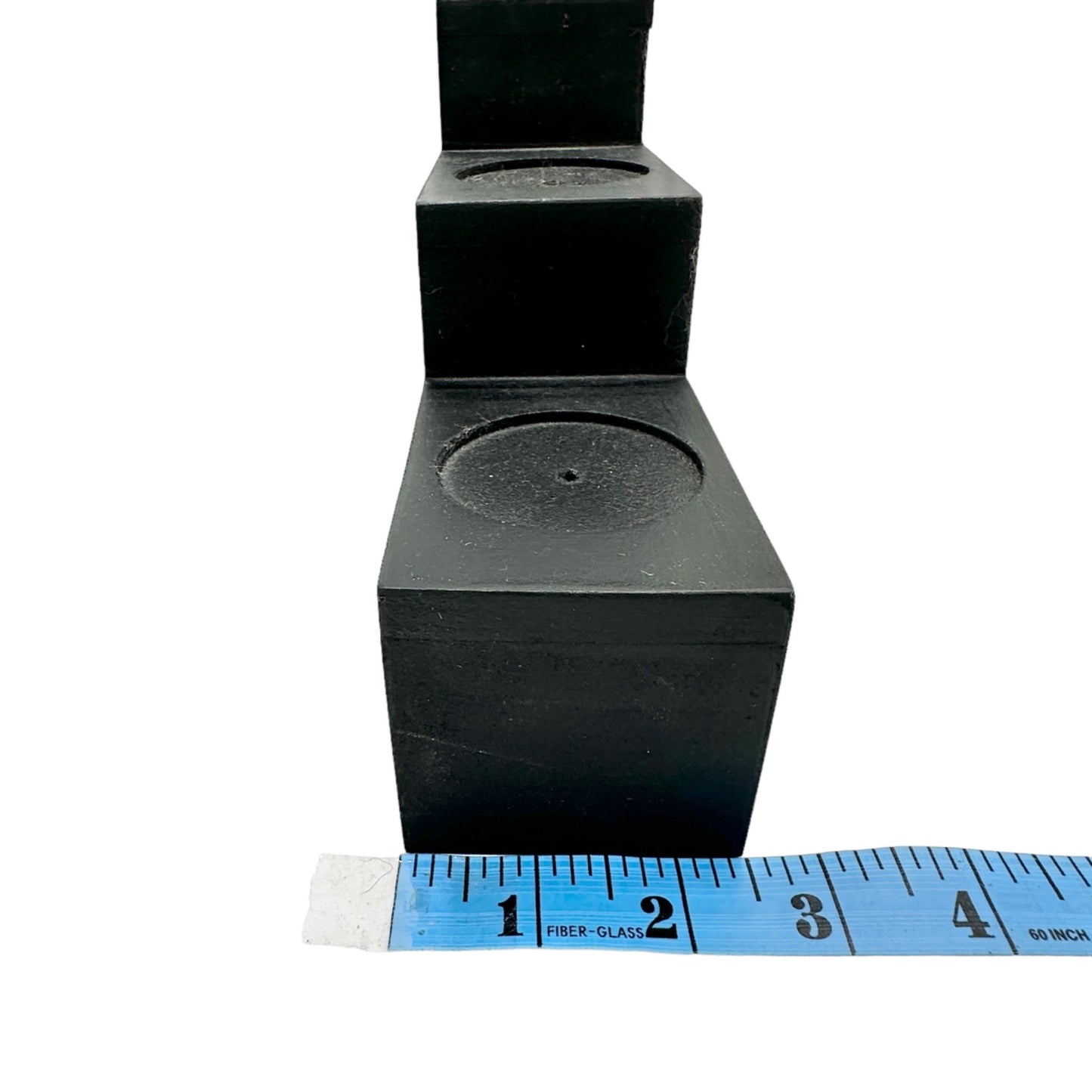 Order Home Collection 5 pc Tiered Wood Glass Votive Holder with Candles NIB