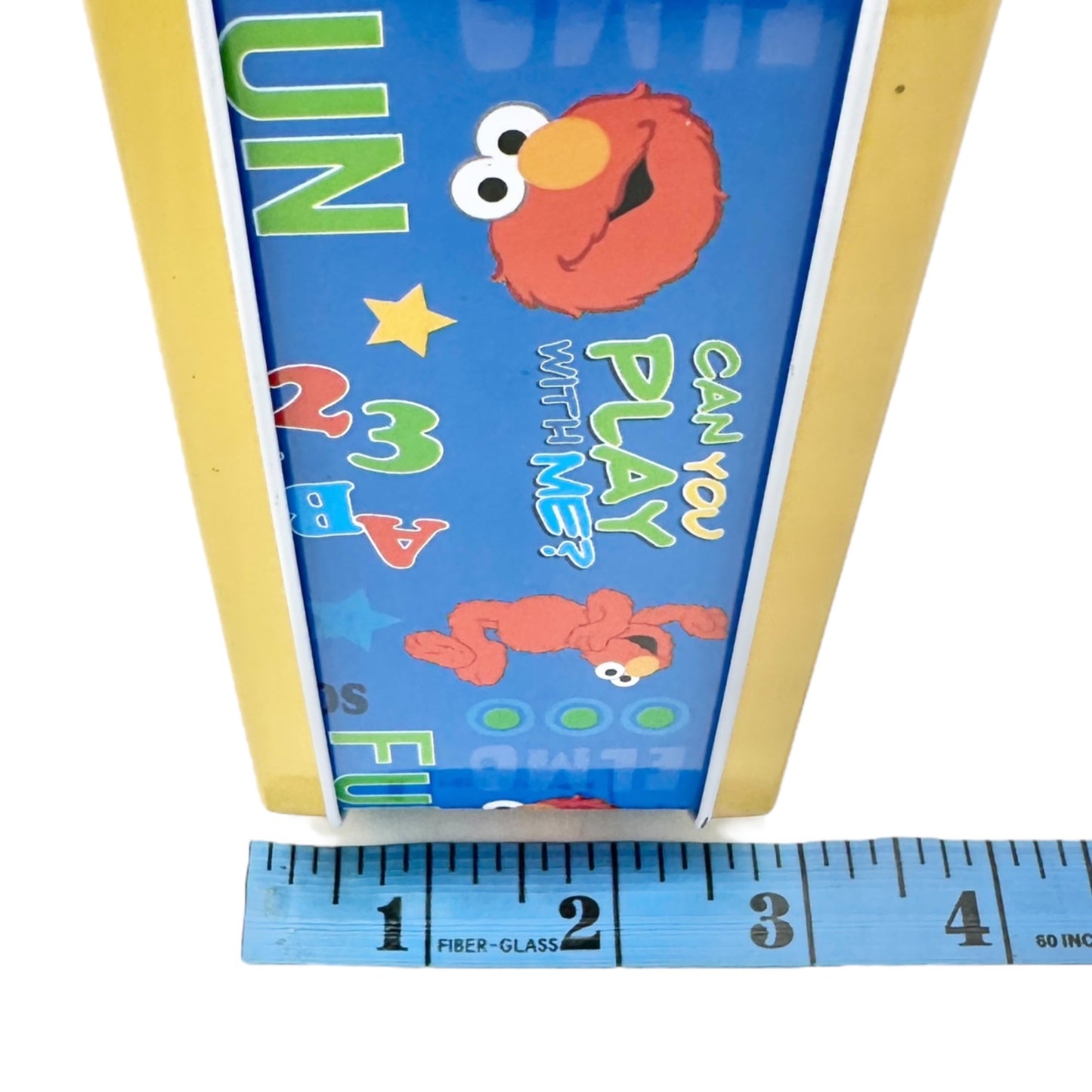 Sesame Street Elmo Metal Lunch Box Fun Colors Blue Red Yellow Kid Collectible