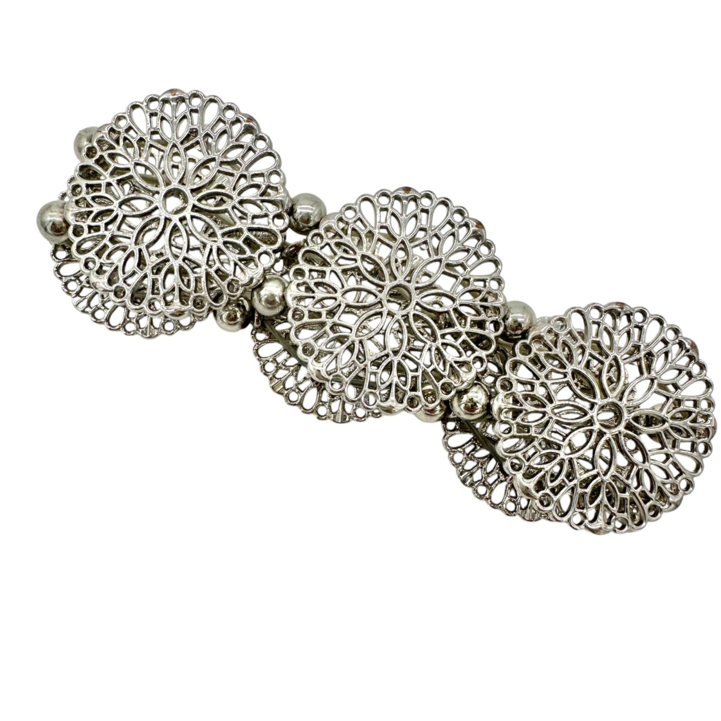 Paparazzi Silver & Pearl Jewelry Set With Necklace Earrings & Bracelet