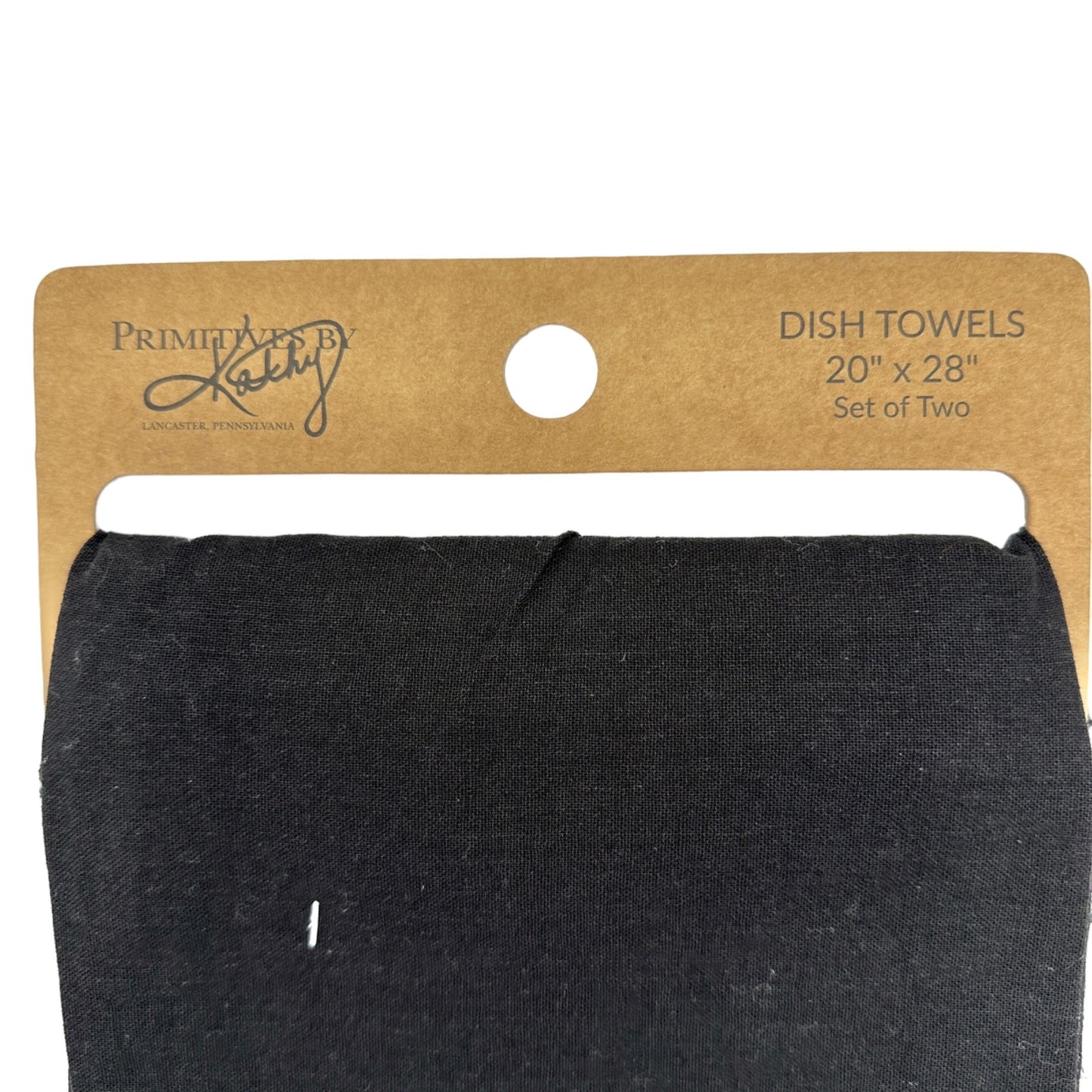 Primitives by Kathy 2 Dish Towels 20x28 Black Roam Far Wander Wide NWT