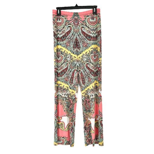 Coco Bianco Soft Pants Womens Medium Multi-Color Paisley Elastic Waist