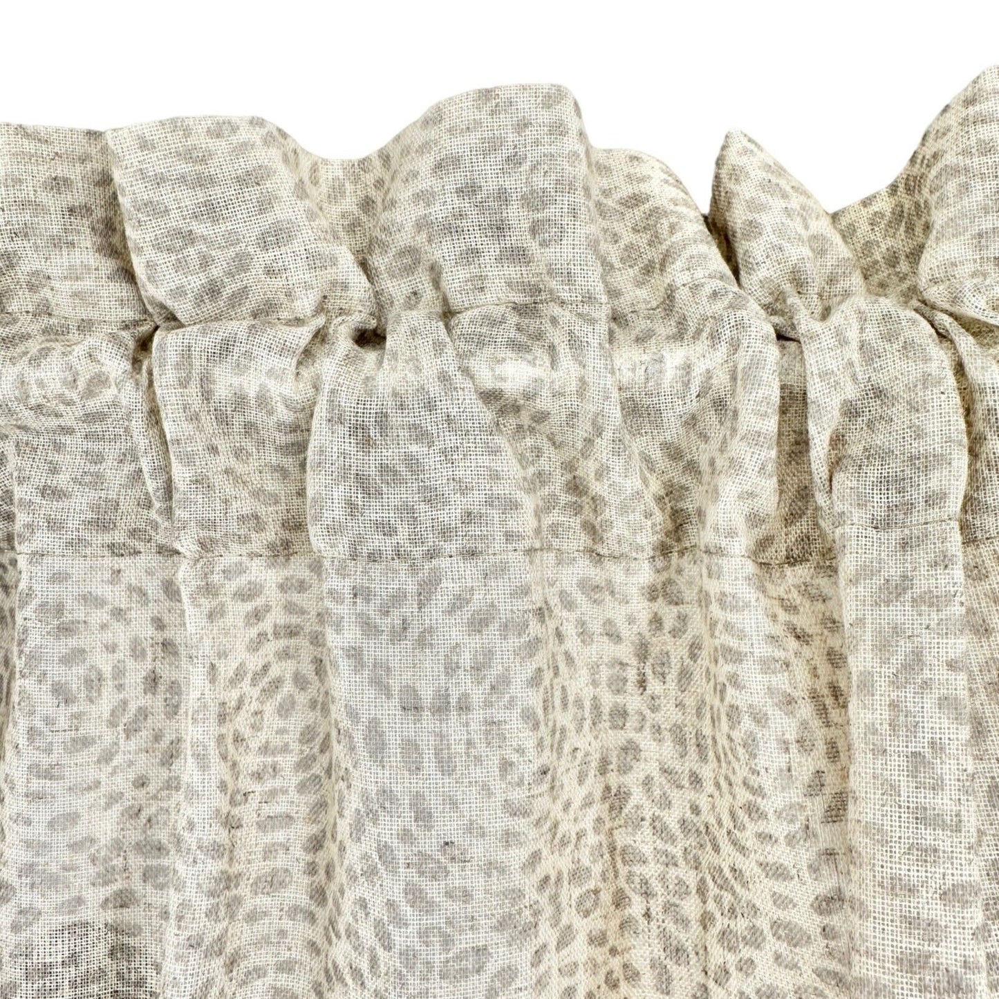 Pair of Curtain Panels 84x36 each Panel Tan and Gray Animal Print Look