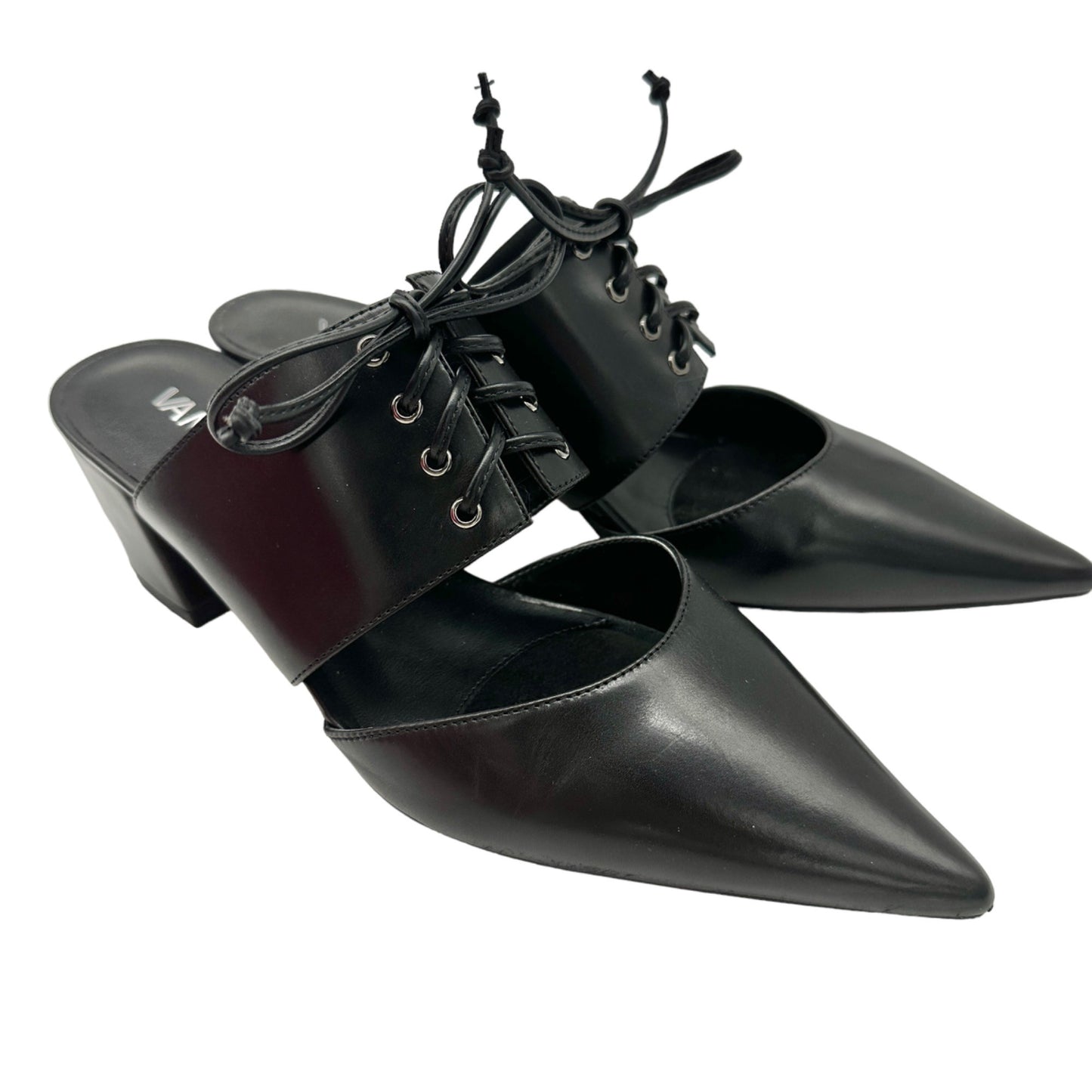 VANELi Kinnon 8.5M Black Calf Womens Slide On Shoes Pointed Toe in Box