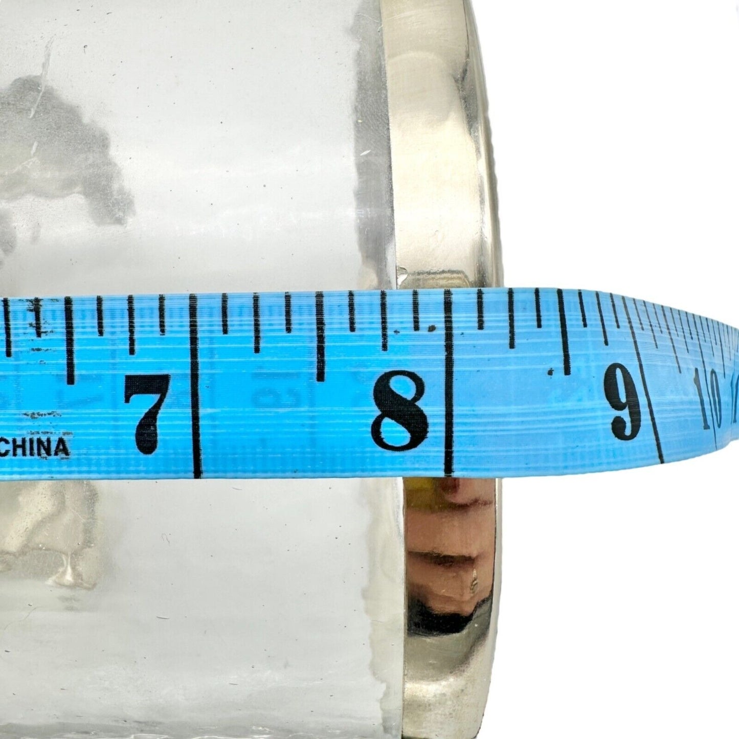 Large Snowman Pillar Candle Holder Pewter and Glass 8 x 6 in Holds 3x3 Candle