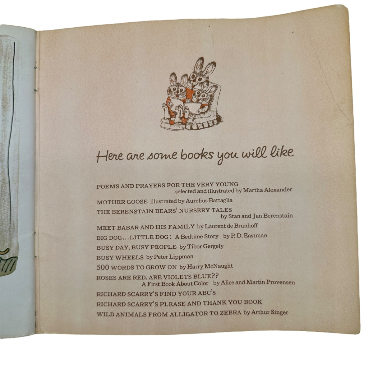 Meet Babar and His Family Laurent de Brunhoff (1973) Vintage Paperback Some Wear