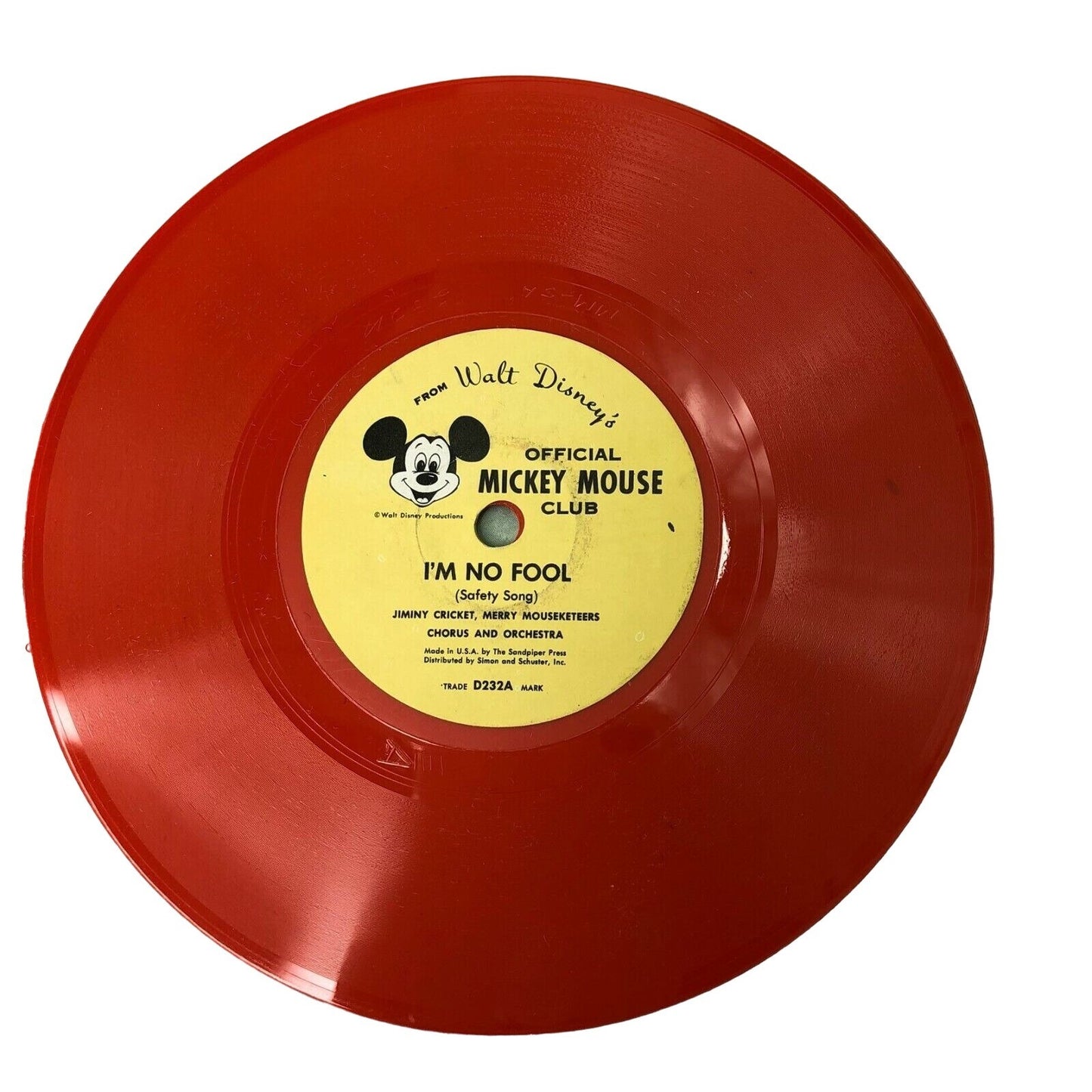 Set of 4 Disney Mickey Mouse Club Records Vintage theme song more fun