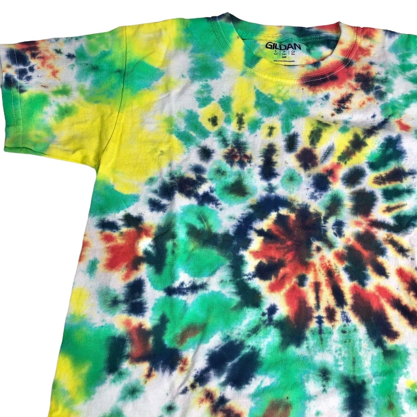 Gildan Tie-Dye Short Sleeve Tee Youth Small (6/8) New Splatter Swirl