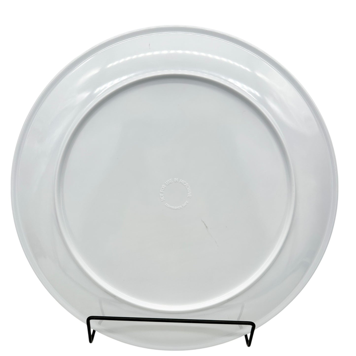 The Giving Plate 12" Round Snowy Snowman Design Melamine Dishwasher Safe Not Microwave Safe