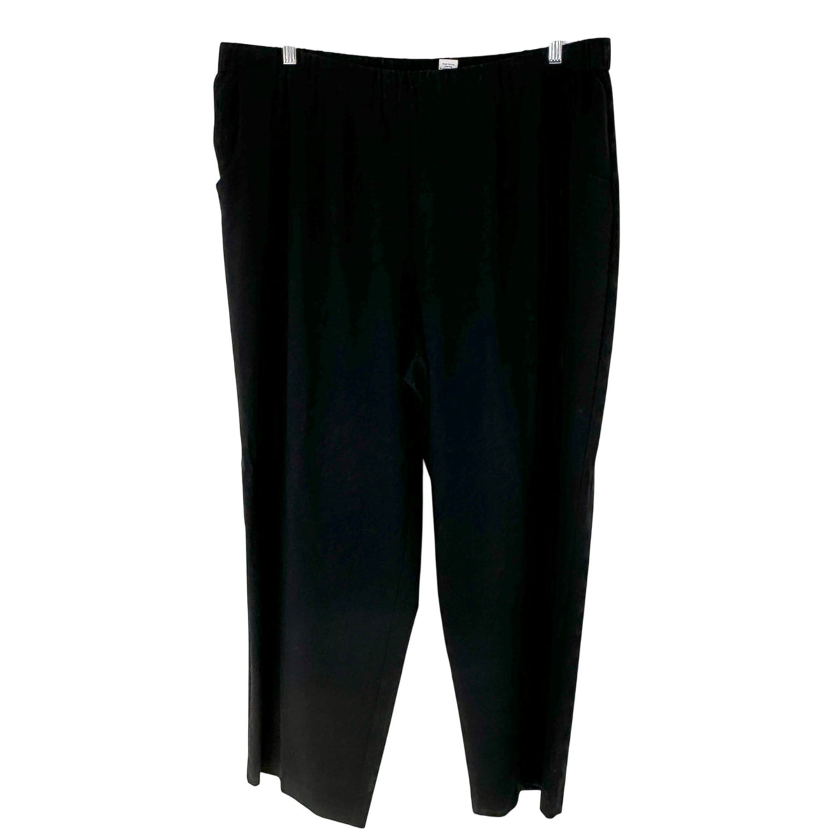 Womens Black Stretch Pants 24W Elastic Waist Relaxed Fit by Croft & Barrow