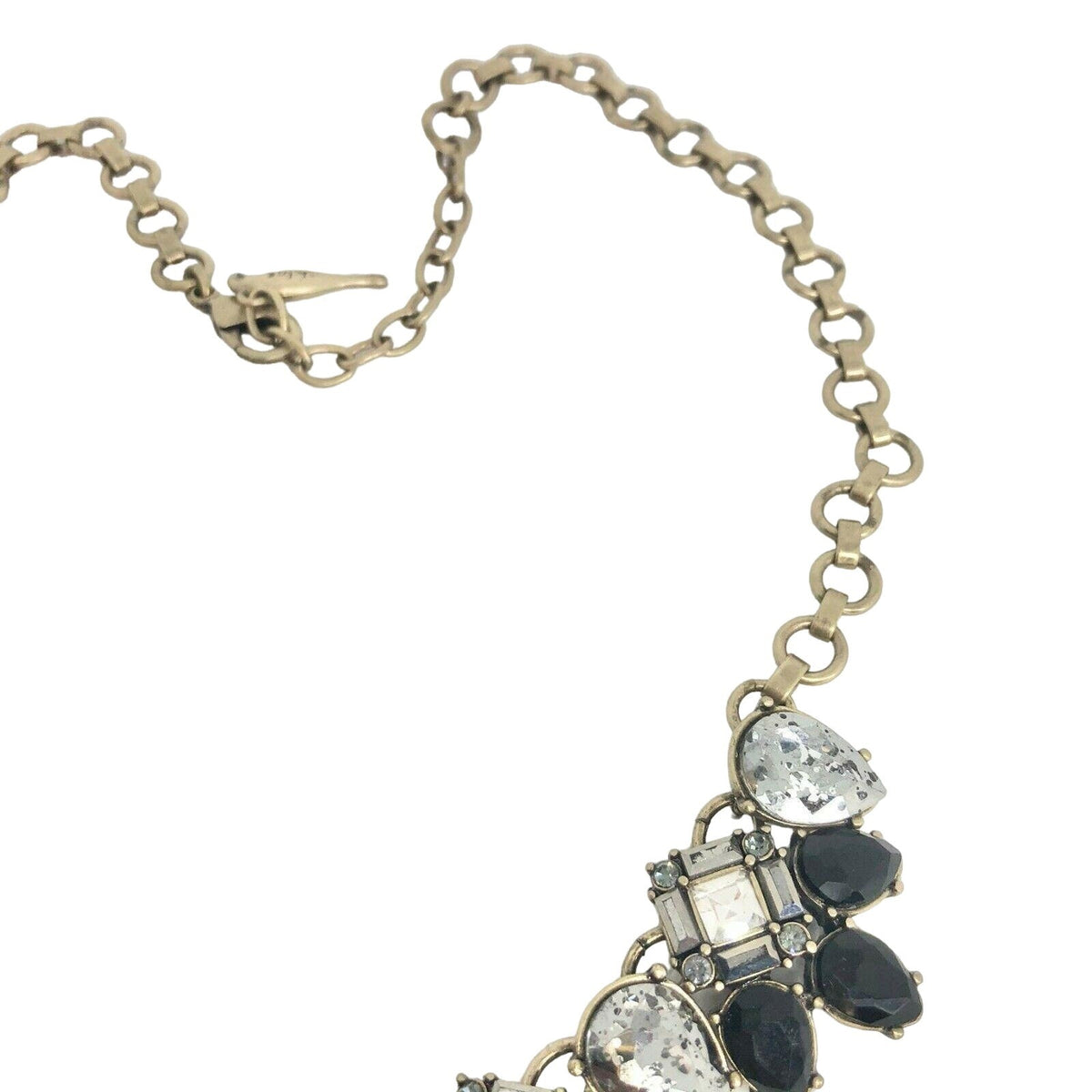 Chloe + Isabel Midnight Palace Collar Necklace Black Crystals EUC