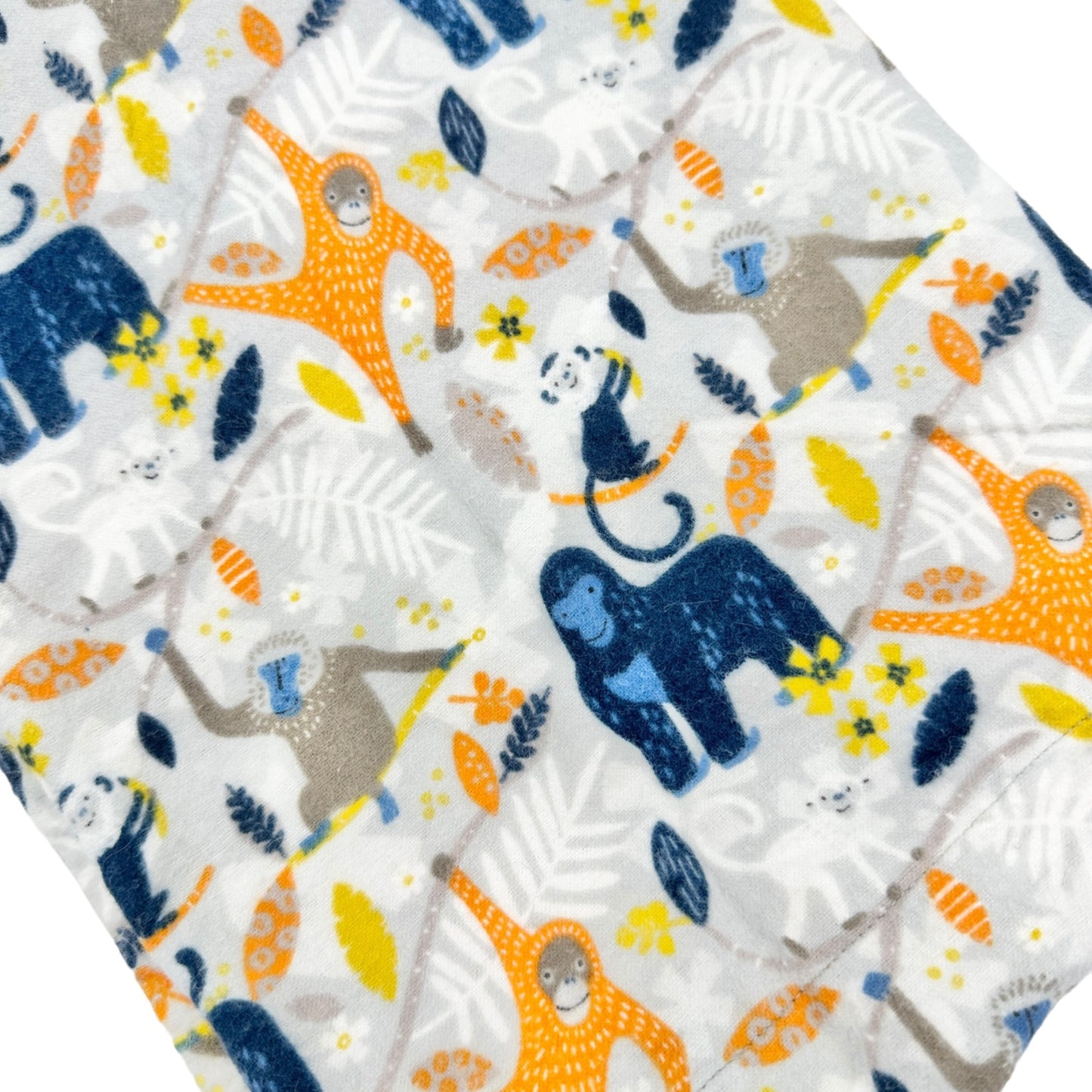 Fleece Pillowcase Jungle Animals Soft Cozy Warm Vibrant Colors Monkeys