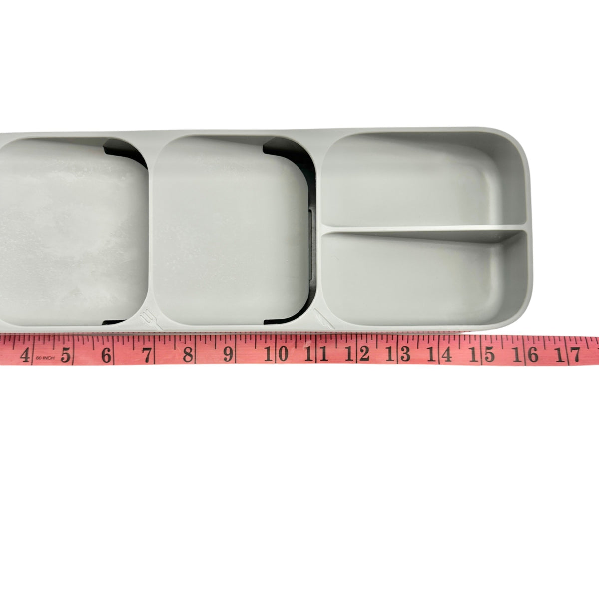 Joseph DrawerStore Compact Cutlery Organizer 16 x 4 x 2 Gray EUC