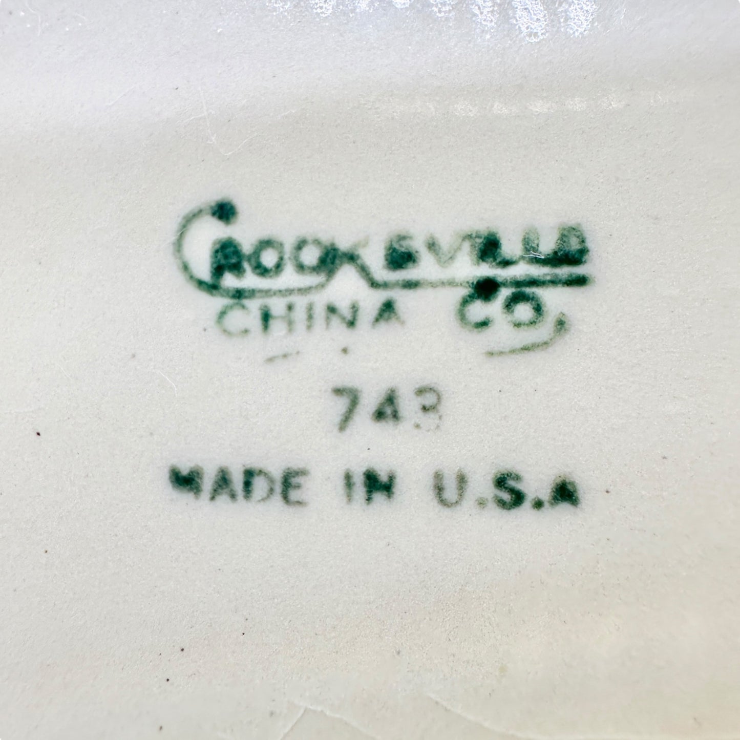 Vintage Crooksville China Co Floral Creamer Gravy Boat Made In USA Ecru Pink