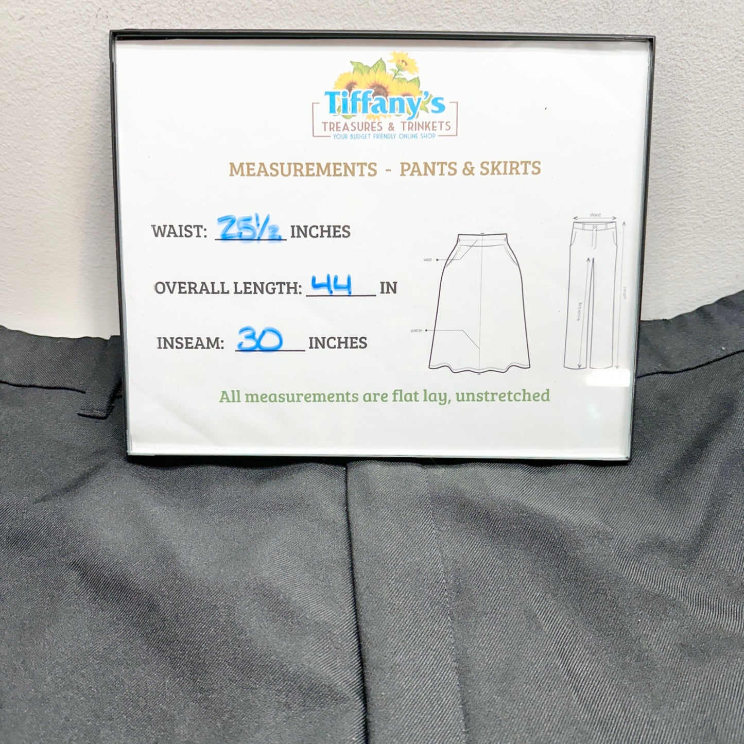 CM Gold Series Dress Pants Mens Size 52x30 Black Polyester Tailored Fit Pockets