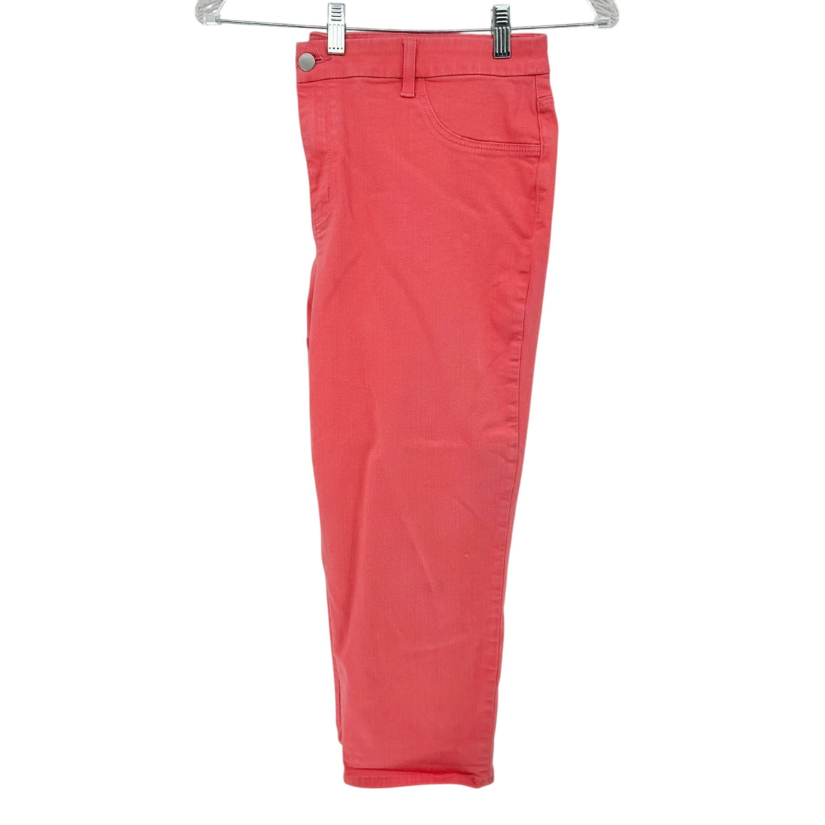 Chicos Size 3 Capri Pants Womens XL 16 Pink Cotton Blend Stretch Pockets