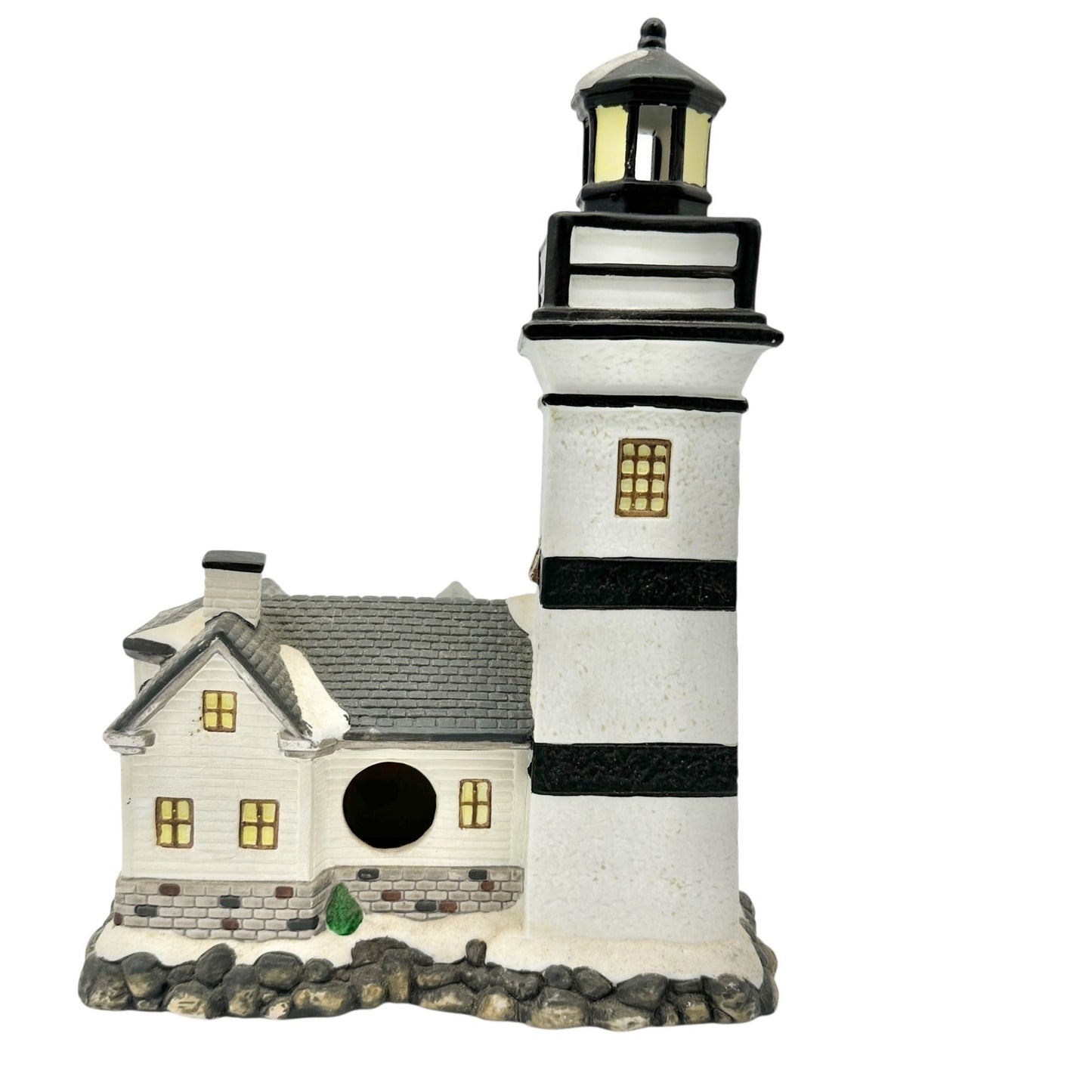 Santas Workbench Collection 1999 Newcastle Lighthouse Lighted Christmas Village