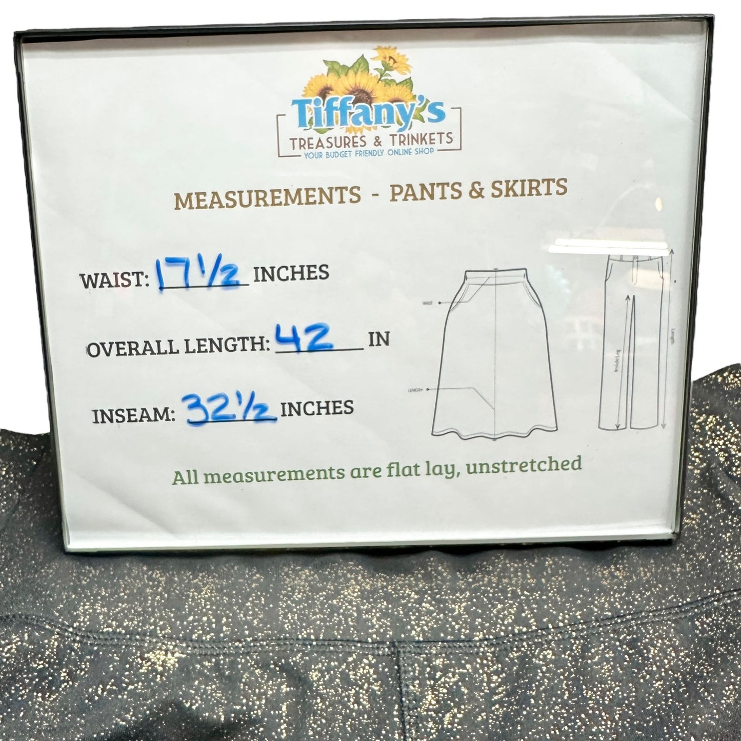 Livi By Lane Bryant Pants Women 18/20 Black Gold Glitter Wicking Flare Quick Dry