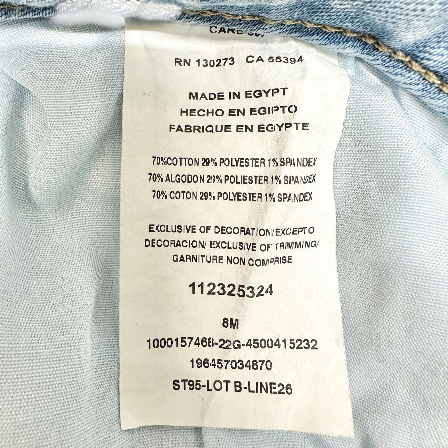 Lee Womens Midrise Straight Leg Jeans Size 8 M Light Blue Denim Cotton Blend