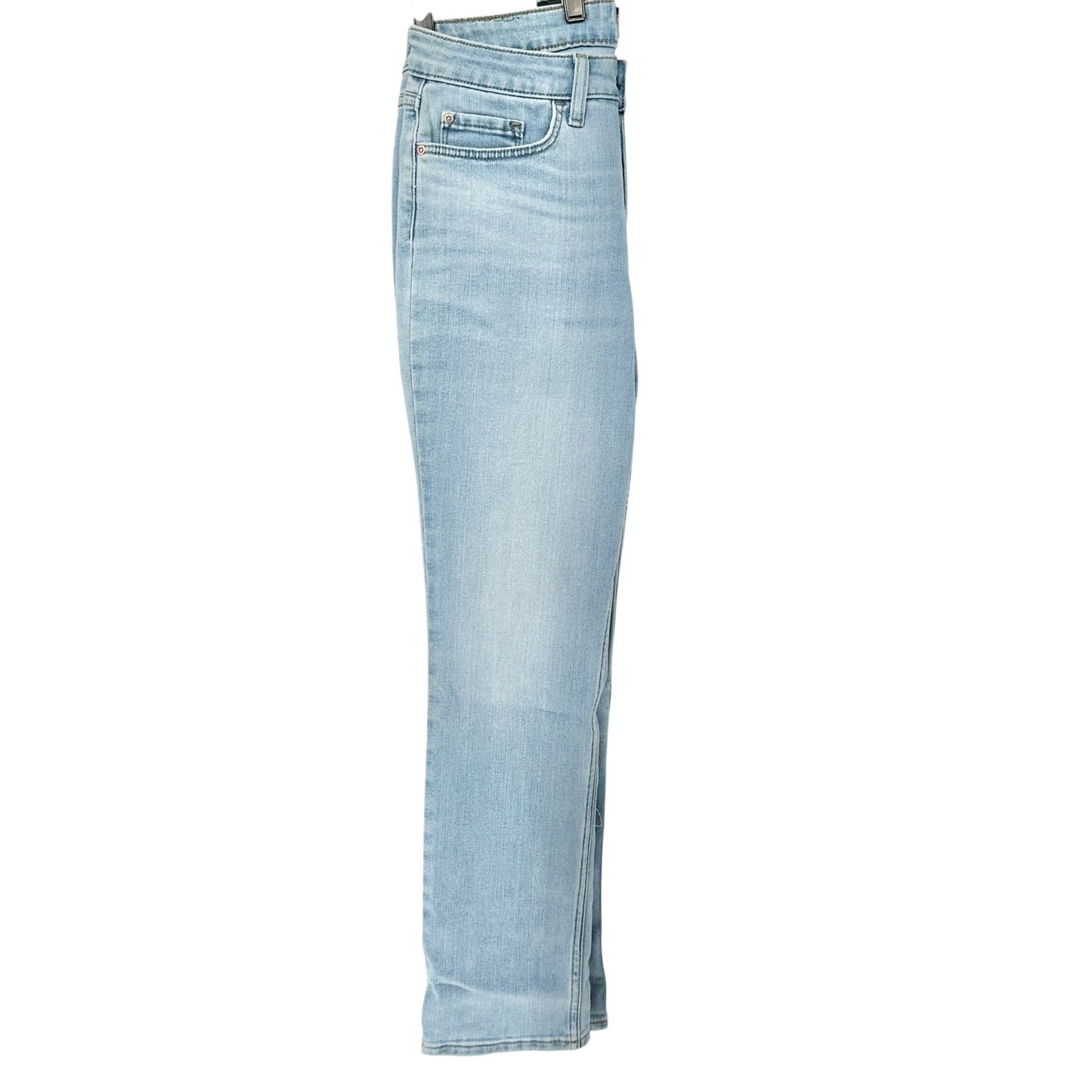 Lee Womens Midrise Straight Leg Jeans Size 8 M Light Blue Denim Cotton Blend