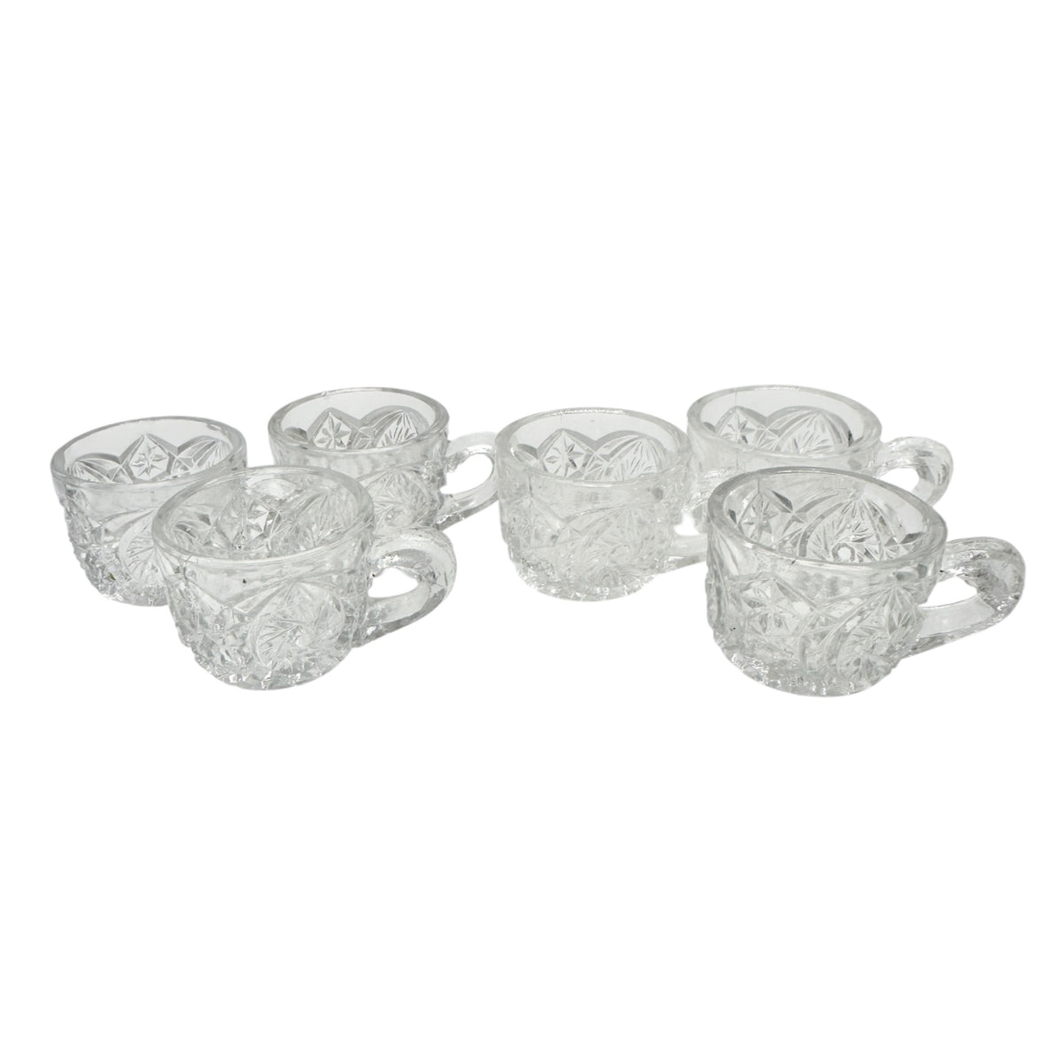 Buzz Star 15101 Whirligig US Glass Childs Punch Bowl 12 Glasses Intricate Design