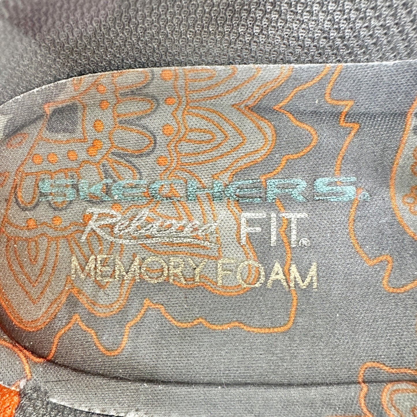 Skechers Sneakers Relaxed Fit Memory Foam Womens 10 Gray Orange Bungee Pull On