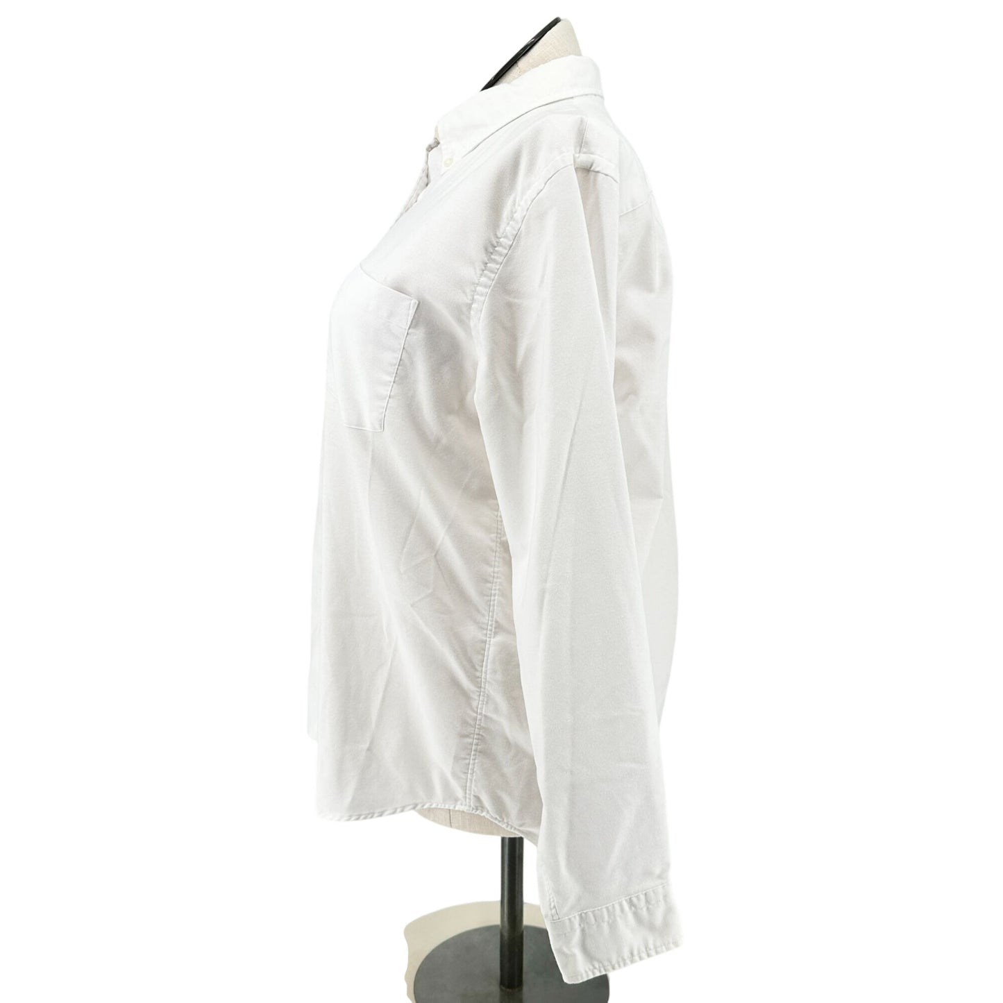 Lands End Button Down Dress Shirt Tailored Womens 18 Tall Cotton Long Sleeve
