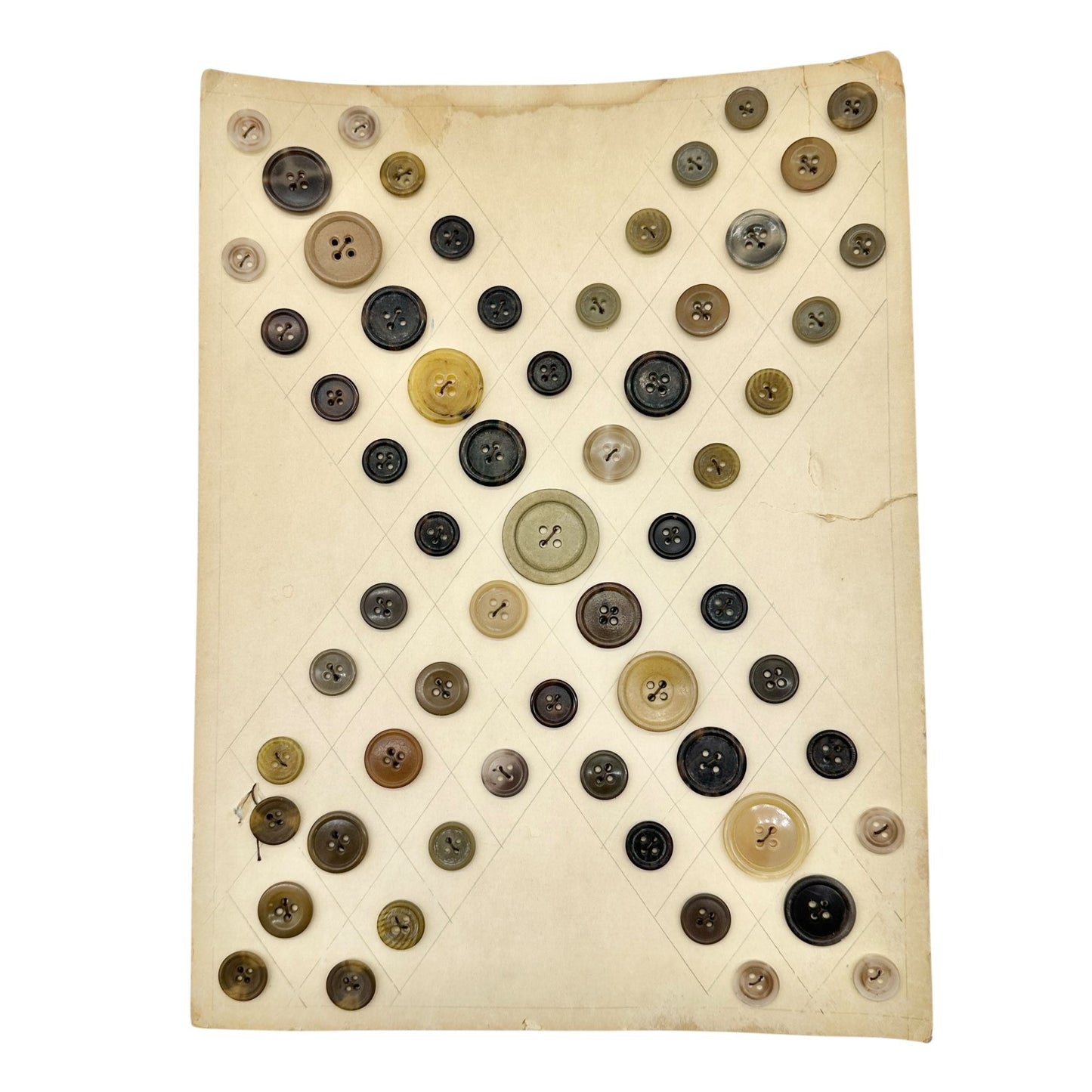 Furniture Gallery Miscellaneous Antique Sample Cards of Buttons Brown