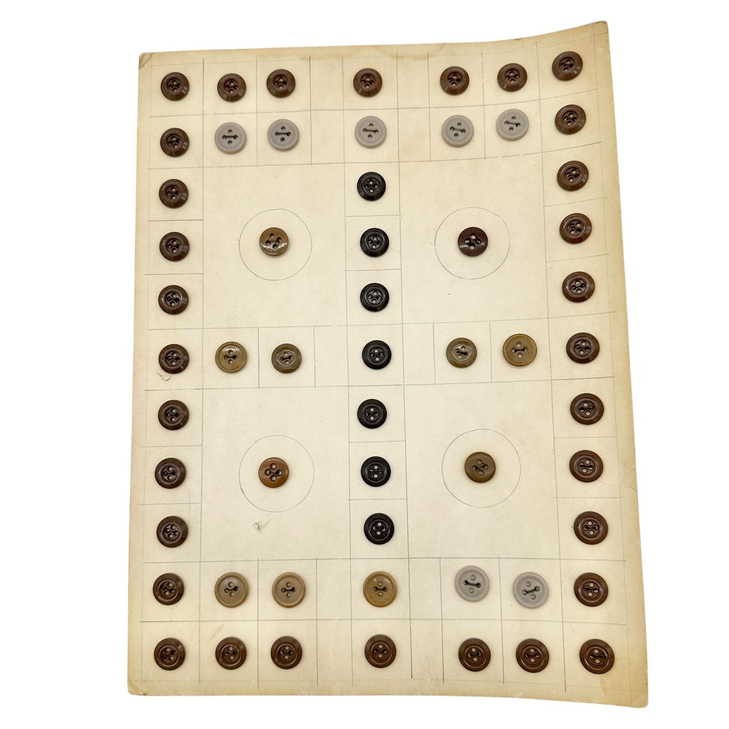 Furniture Gallery Miscellaneous Antique Sample Cards of Buttons Brown